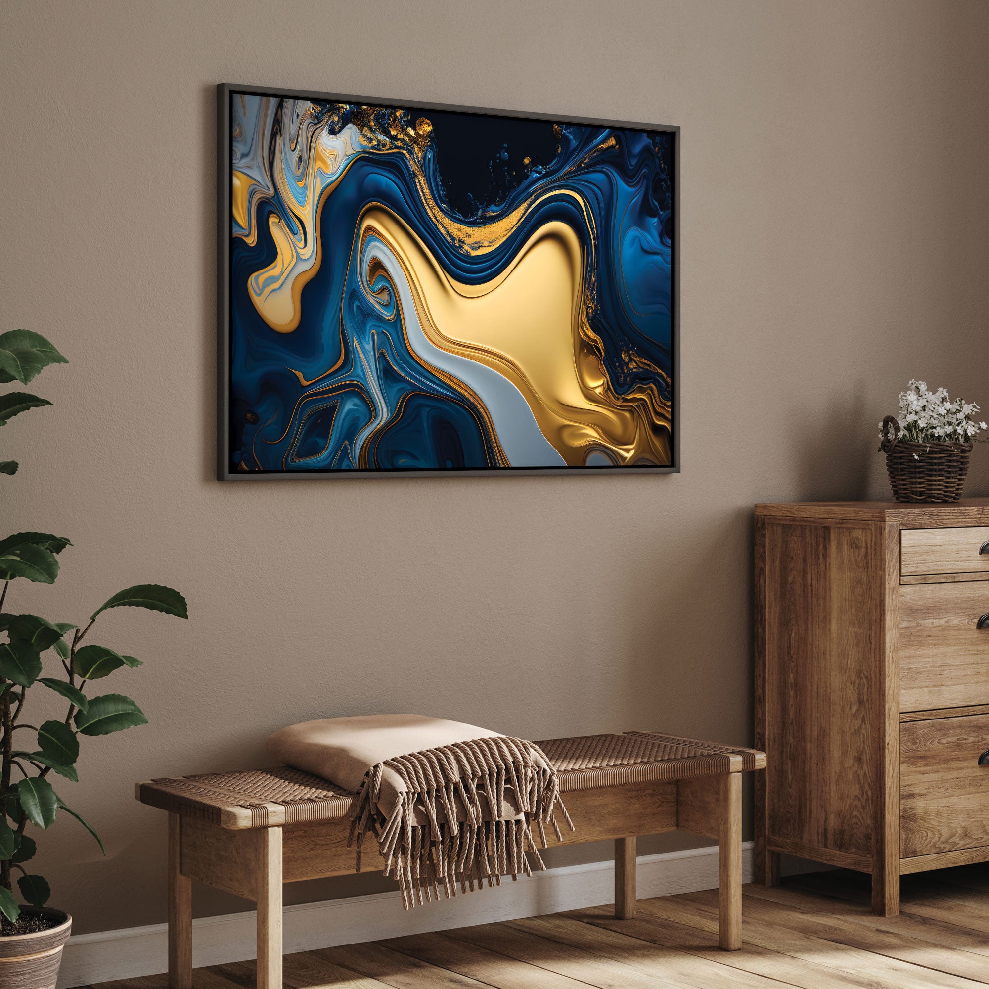 MarbleAbstract Canvas painting with frame Big Size Wall Art for living room,Bedroom,Drawing room,Hotels