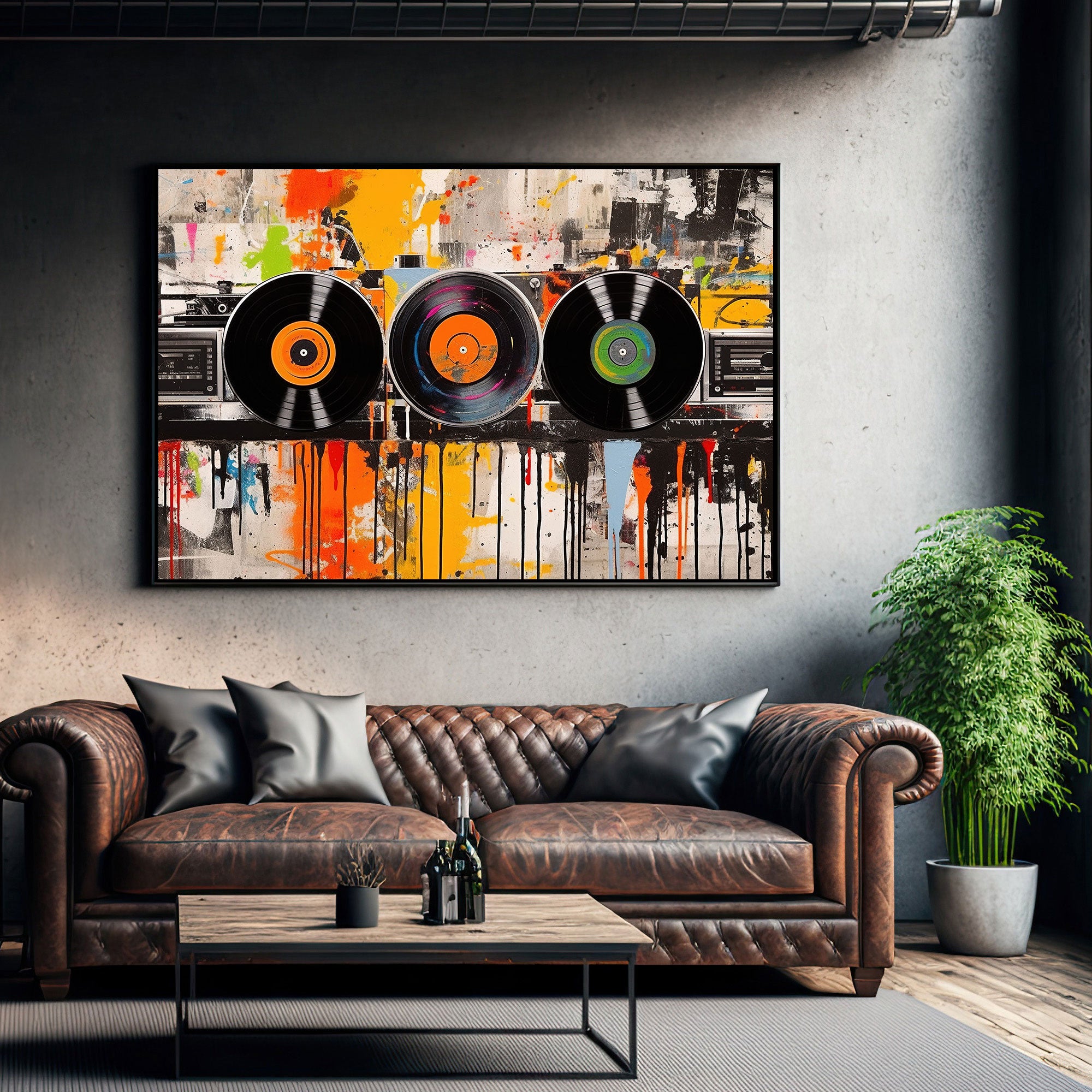 Music art Canvas painting with frame Big Size Wall Art for living room,Bedroom,Drawing room,Hotels