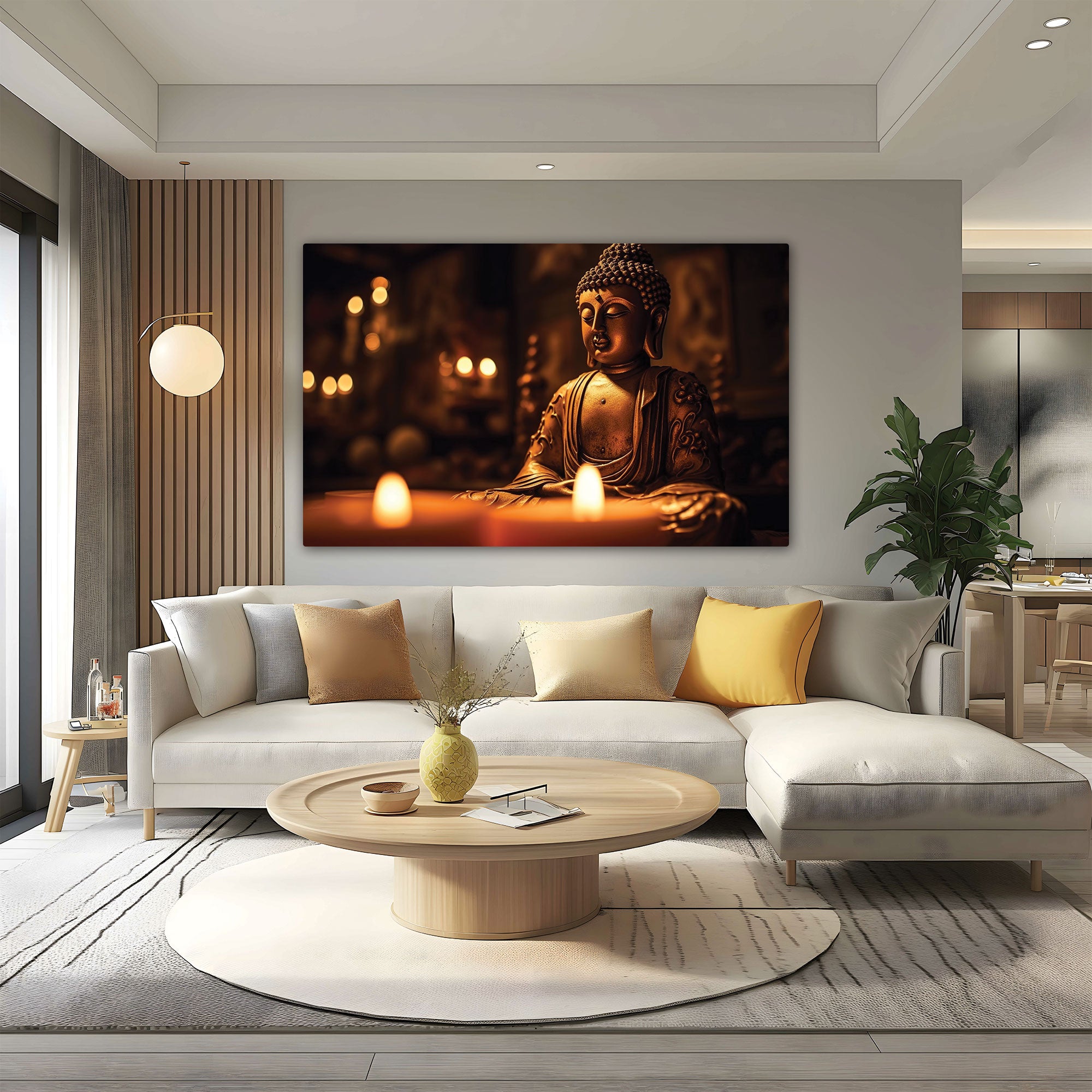 Budha art Canvas painting with frame Big Size Wall Art for living room,Bedroom,Drawing room,Hotels
