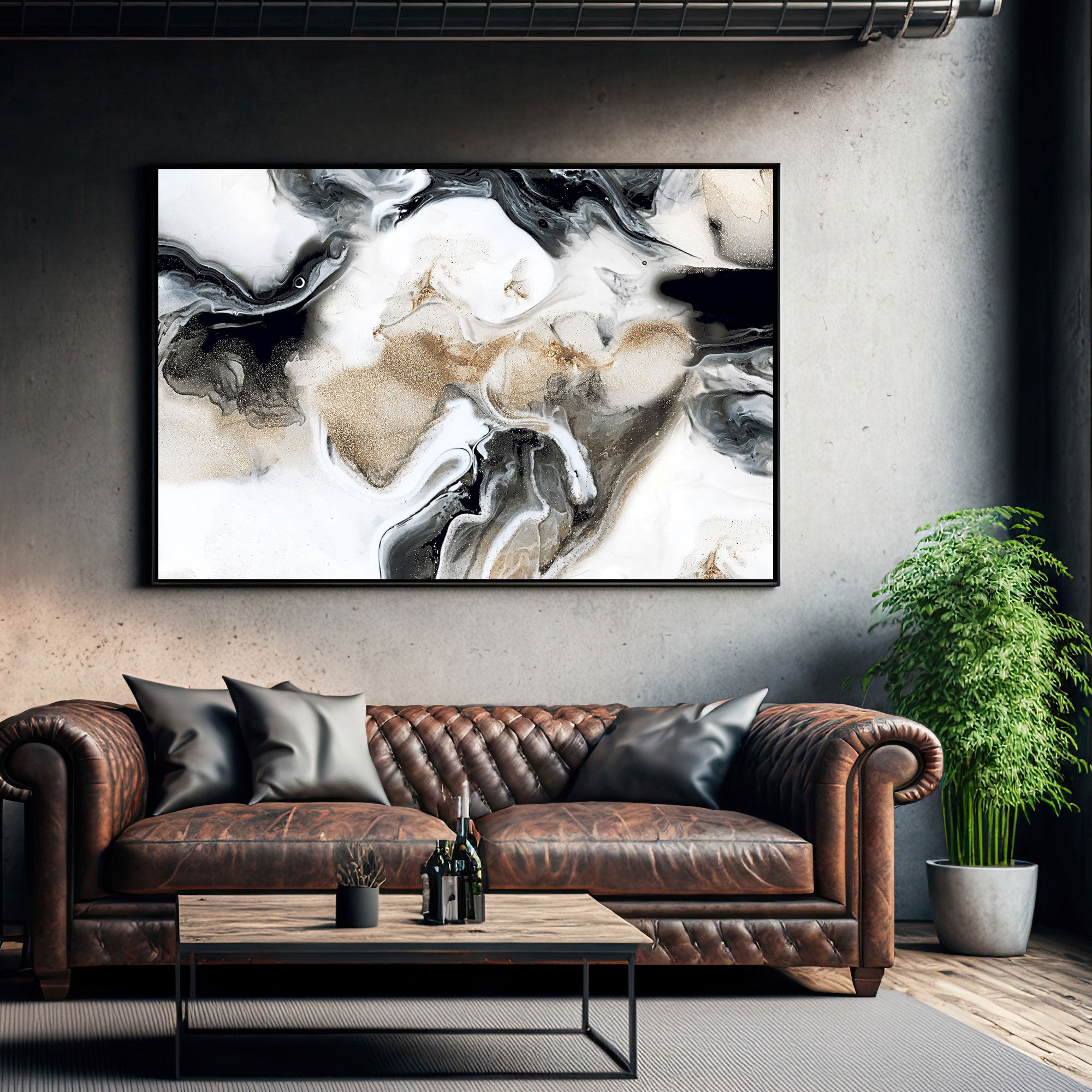 Marble art Canvas painting with frame Big Size Wall Art for living room,Bedroom,Drawing room,Hotels