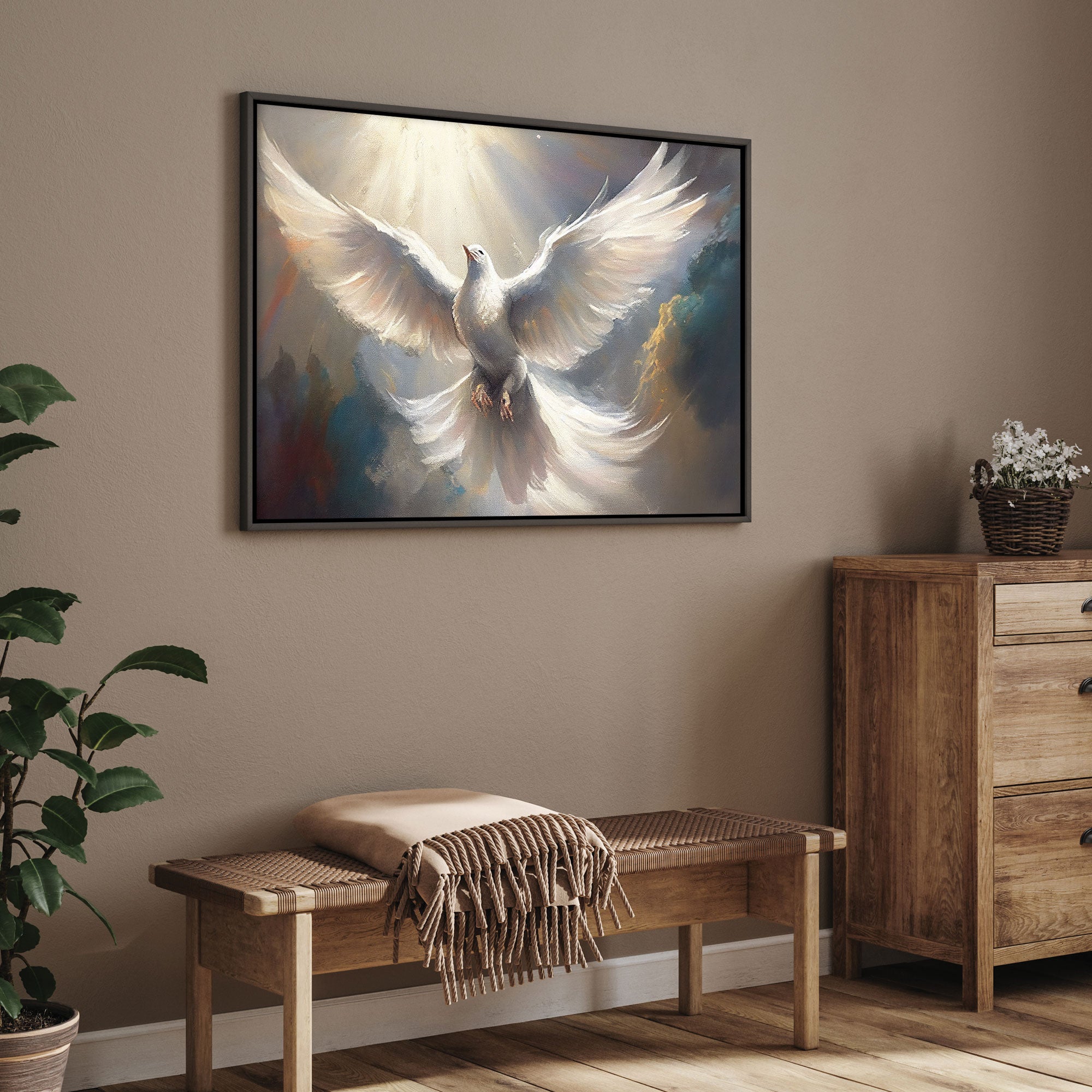 PigeonAbstract Canvas painting with frame Big Size Wall Art for living room,Bedroom,Drawing room,Hotels