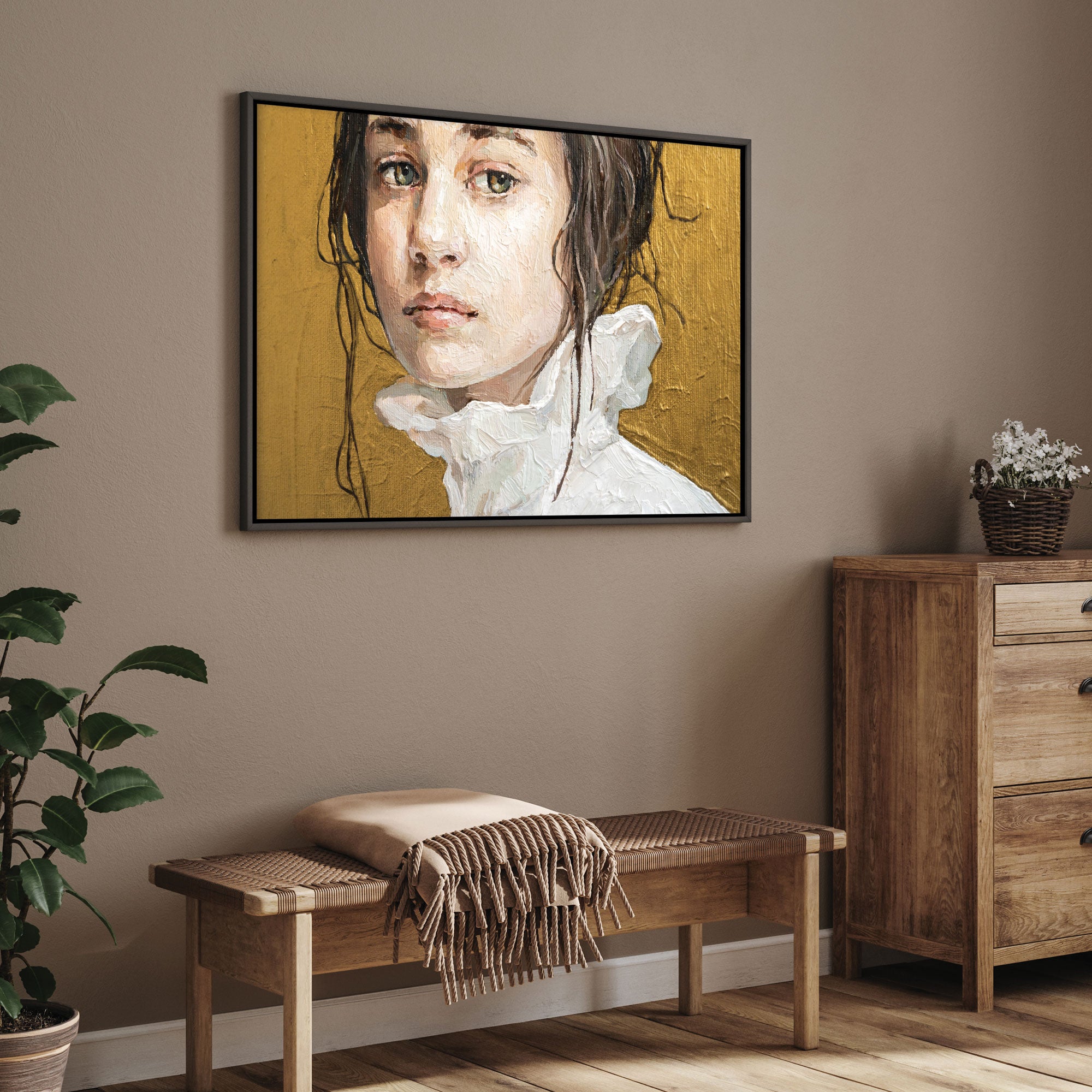 WomenAbstract Canvas painting with frame Big Size Wall Art for living room,Bedroom,Drawing room,Hotels