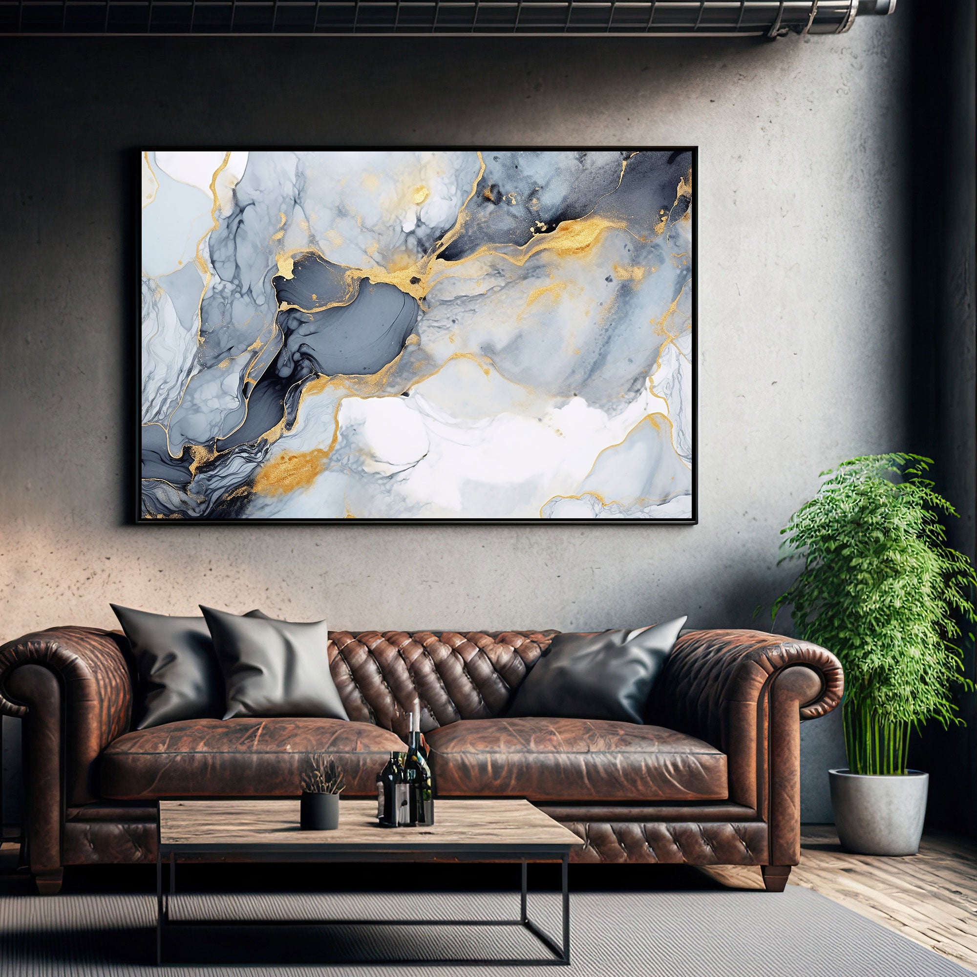 Marble art Canvas painting with frame Big Size Wall Art for living room,Bedroom,Drawing room,Hotels
