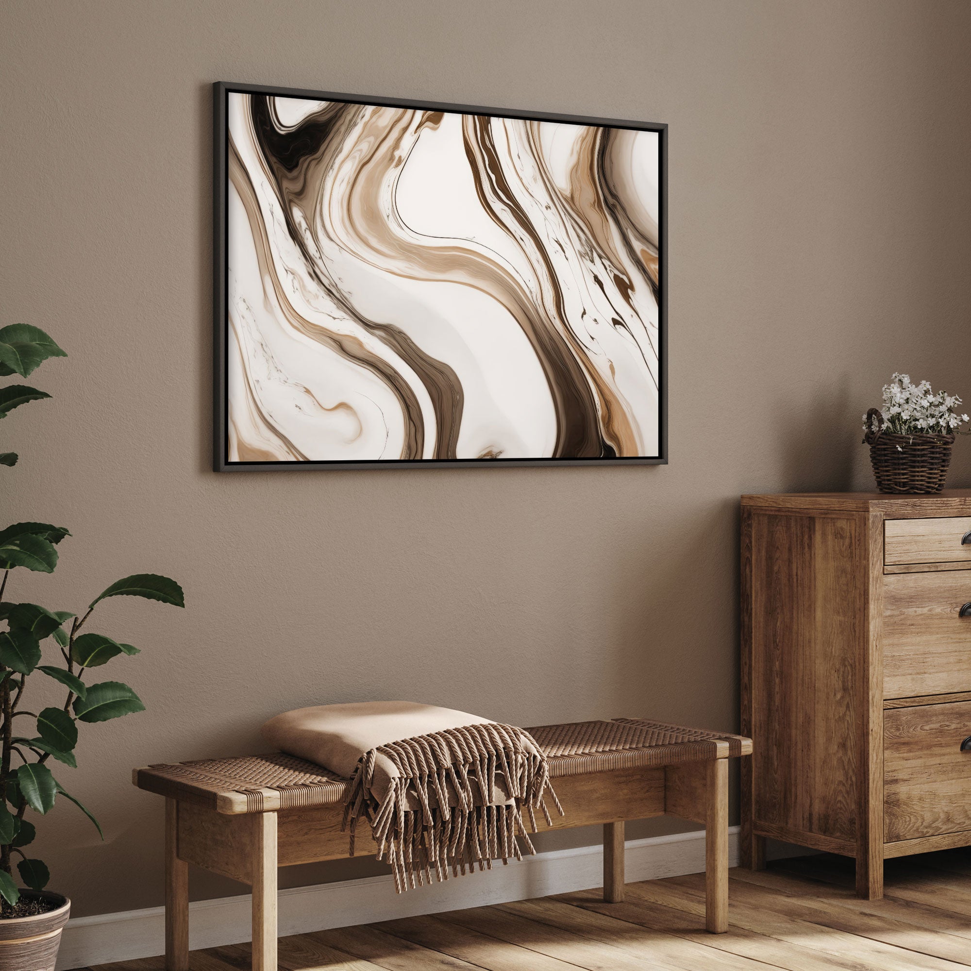 MarbleAbstract Canvas painting with frame Big Size Wall Art for living room,Bedroom,Drawing room,Hotels