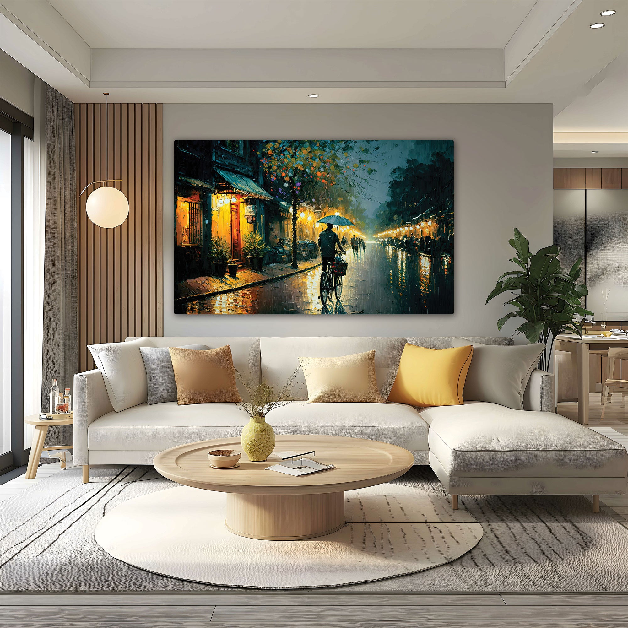 NightAbstract Canvas painting with frame Big Size Wall Art for living room,Bedroom,Drawing room,Hotels