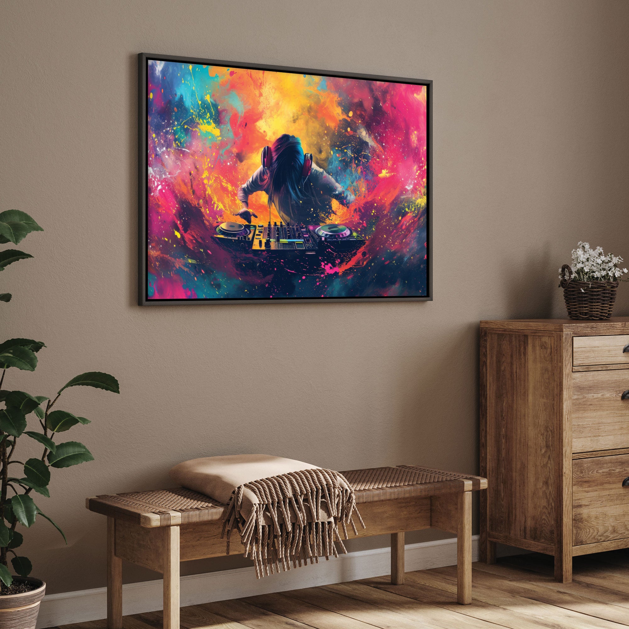 DiscoAbstract Canvas painting with frame Big Size Wall Art for living room,Bedroom,Drawing room,Hotels