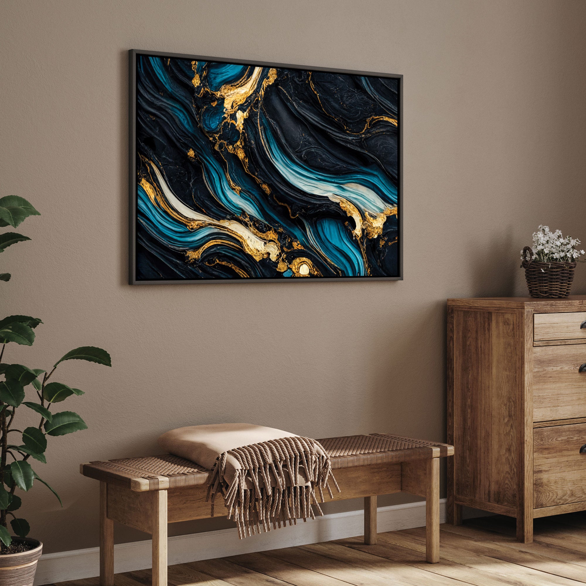 MarbleAbstract Canvas painting with frame Big Size Wall Art for living room,Bedroom,Drawing room,Hotels