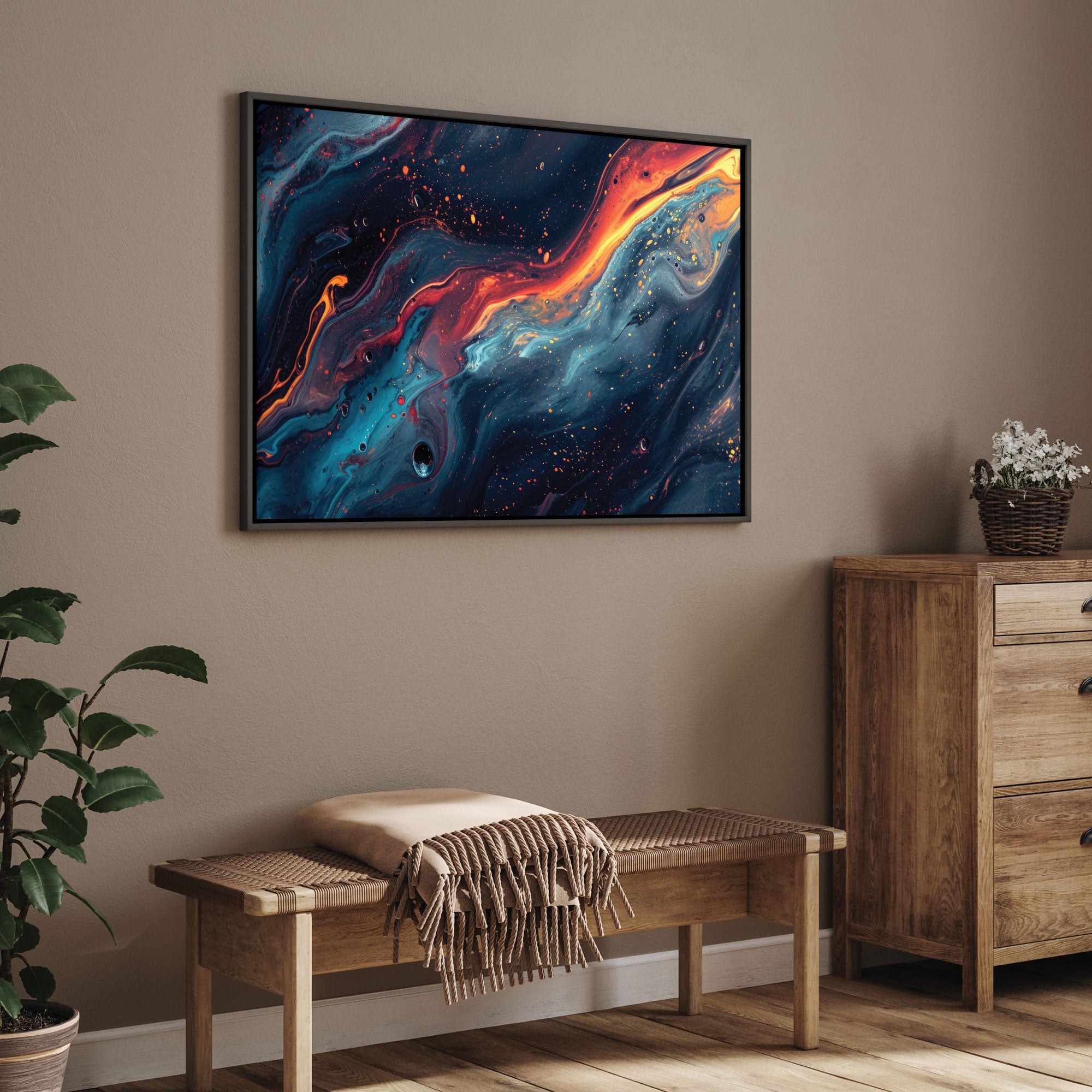 ModernAbstract Canvas painting with frame Big Size Wall Art for living room,Bedroom,Drawing room,Hotels