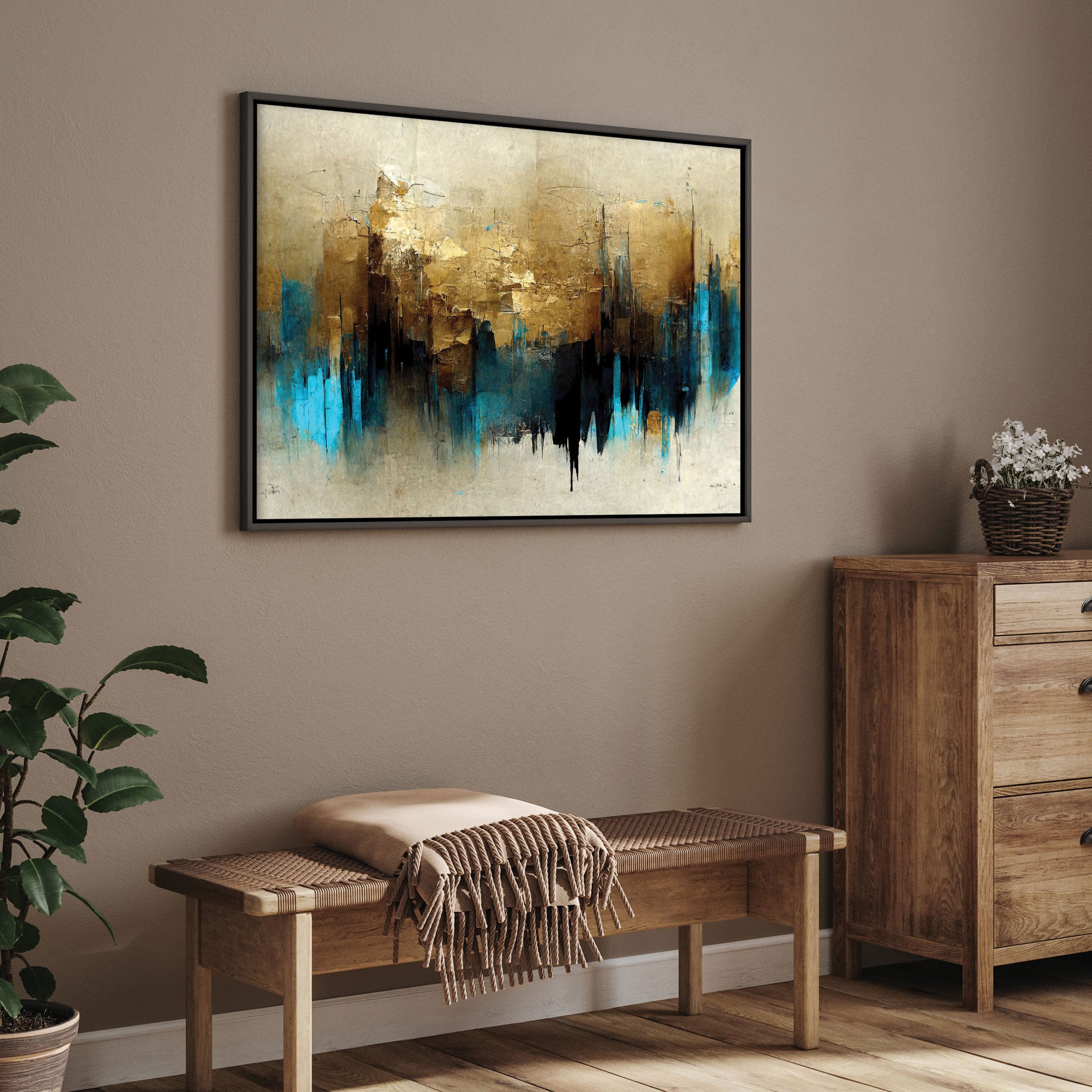 Modern Abstract Canvas painting with frame Big Size Wall Art for living room,Bedroom,Drawing room,Hotels