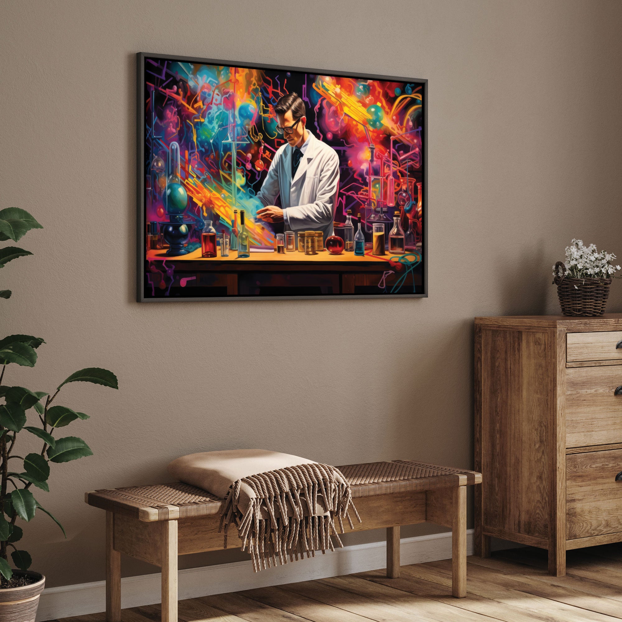 Doctor lab Canvas painting with frame Big Size Wall Art for living room,Bedroom,Drawing room,Hotels