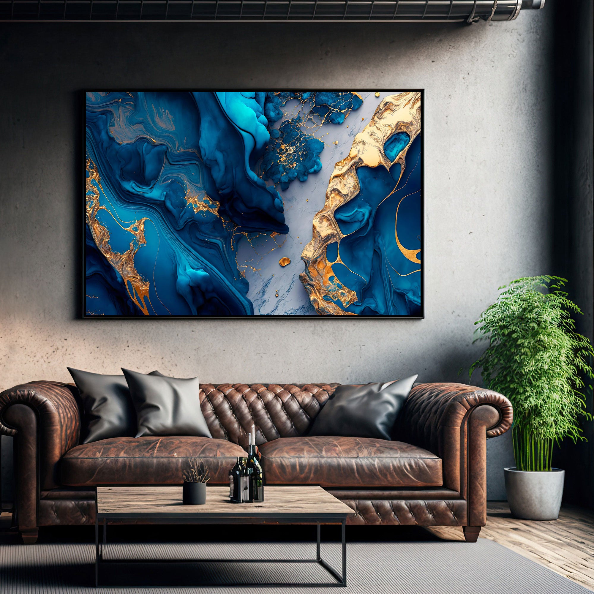 MarbleAbstract Canvas painting with frame Big Size Wall Art for living room,Bedroom,Drawing room,Hotels