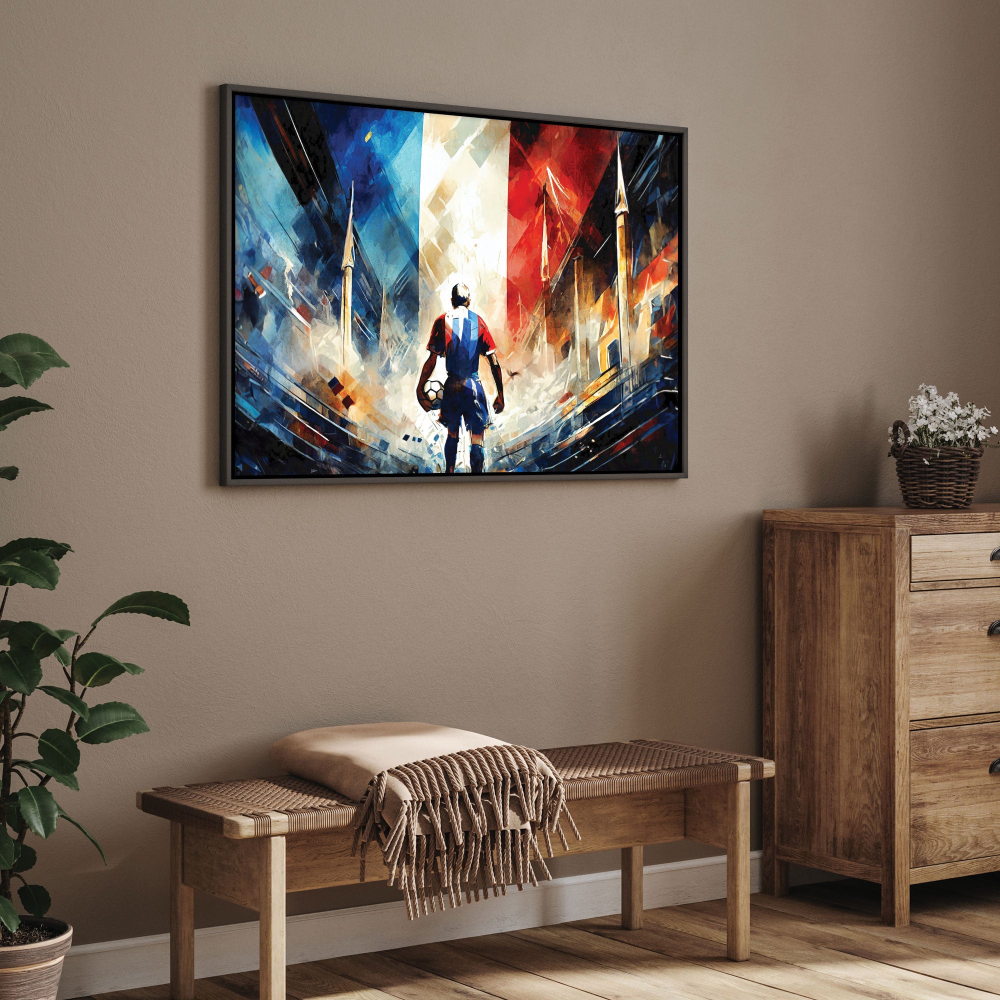 Football Abstract Canvas painting with frame Big Size Wall Art for living room,Bedroom,Drawing room,Hotels