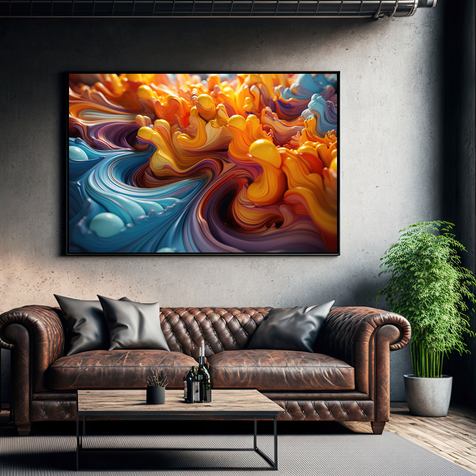 Abstract art Canvas painting Big Size Wall Art for living room,Bedroom,Drawing room,Hotels