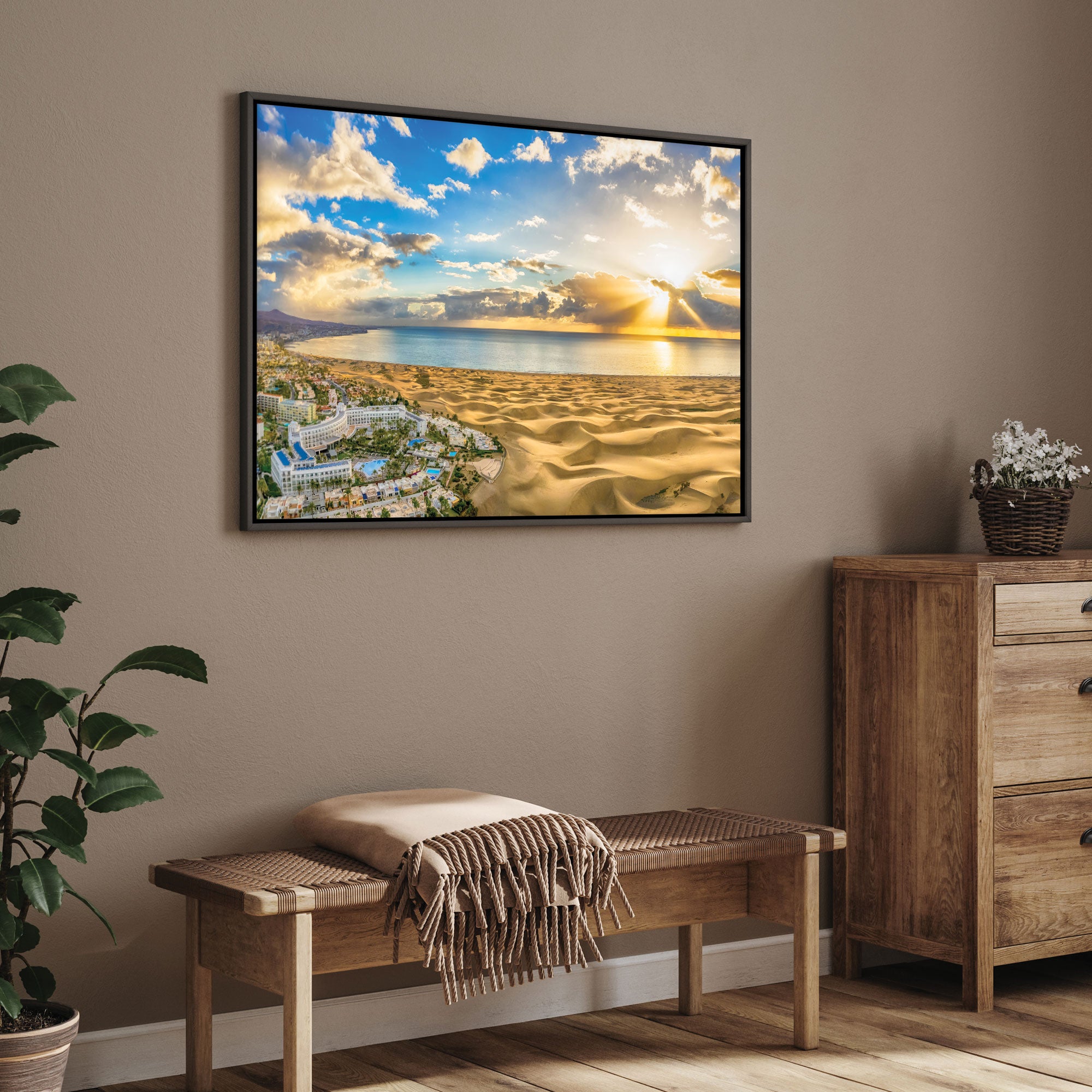 Seawater Canvas painting with frame Big Size Wall Art for living room,Bedroom,Drawing room,Hotels