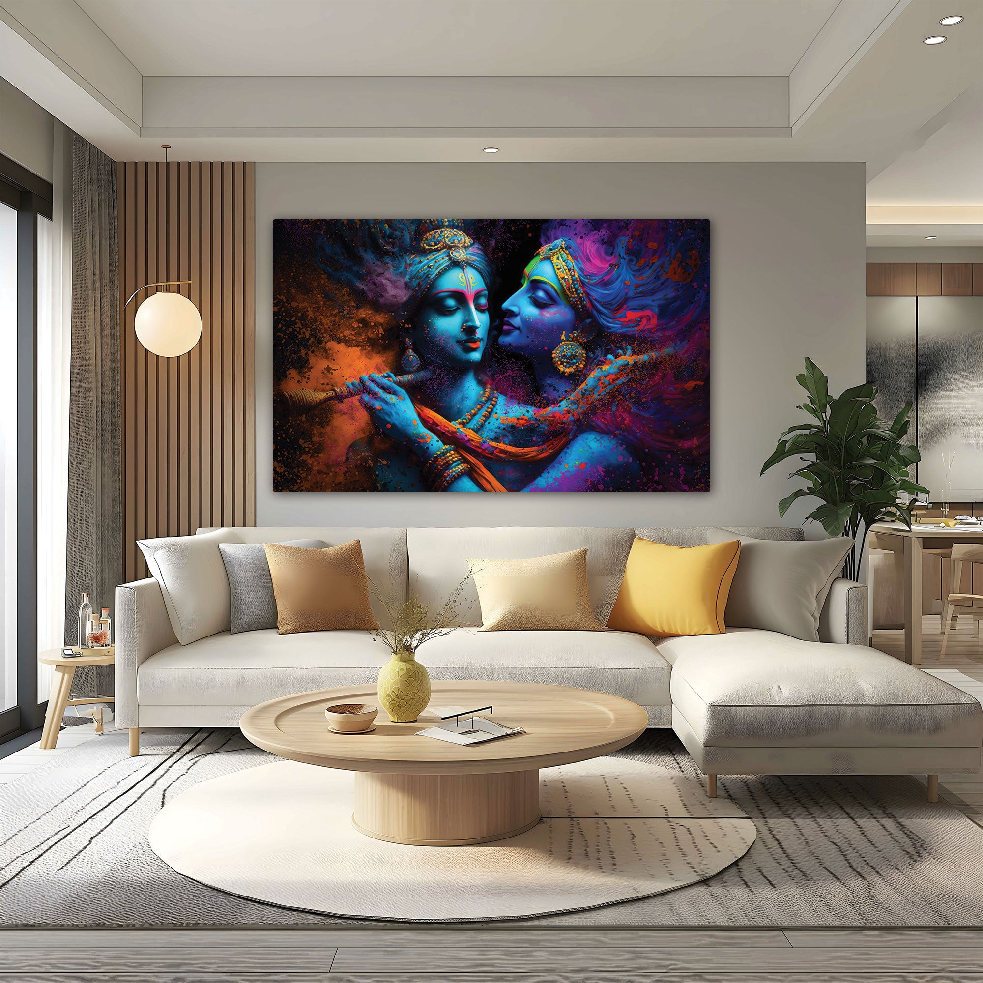 Radha krishna love Canvas painting Big Size Wall Art for living room,Bedroom,Drawing room,Hotels