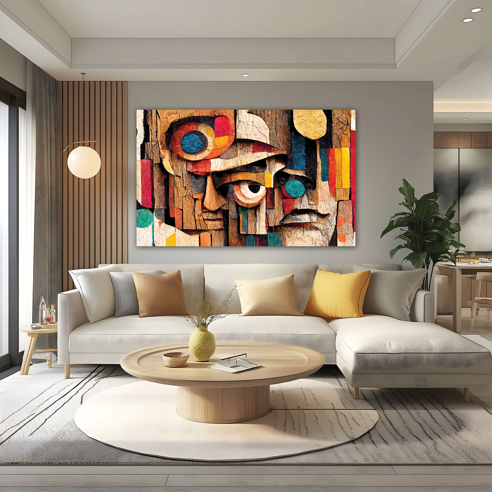 faceAbstract art Canvas painting with frame Big Size Wall Art for living room,Bedroom,Drawing room,Hotels