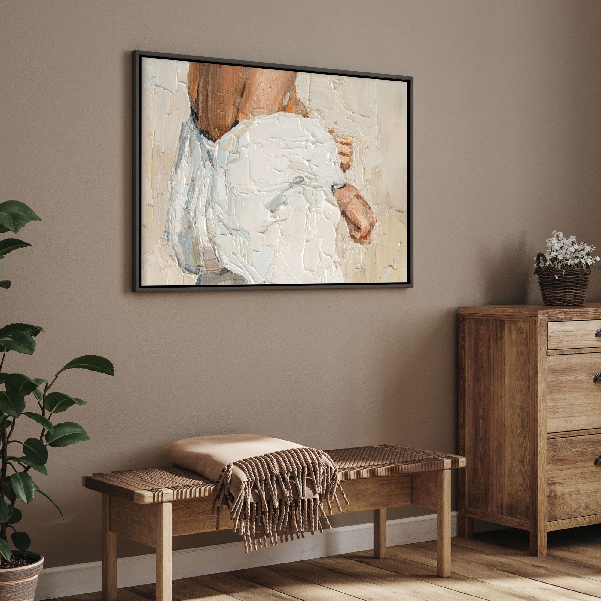 Modern WomenAbstract Canvas painting with frame Big Size Wall Art for living room,Bedroom,Drawing room,Hotels