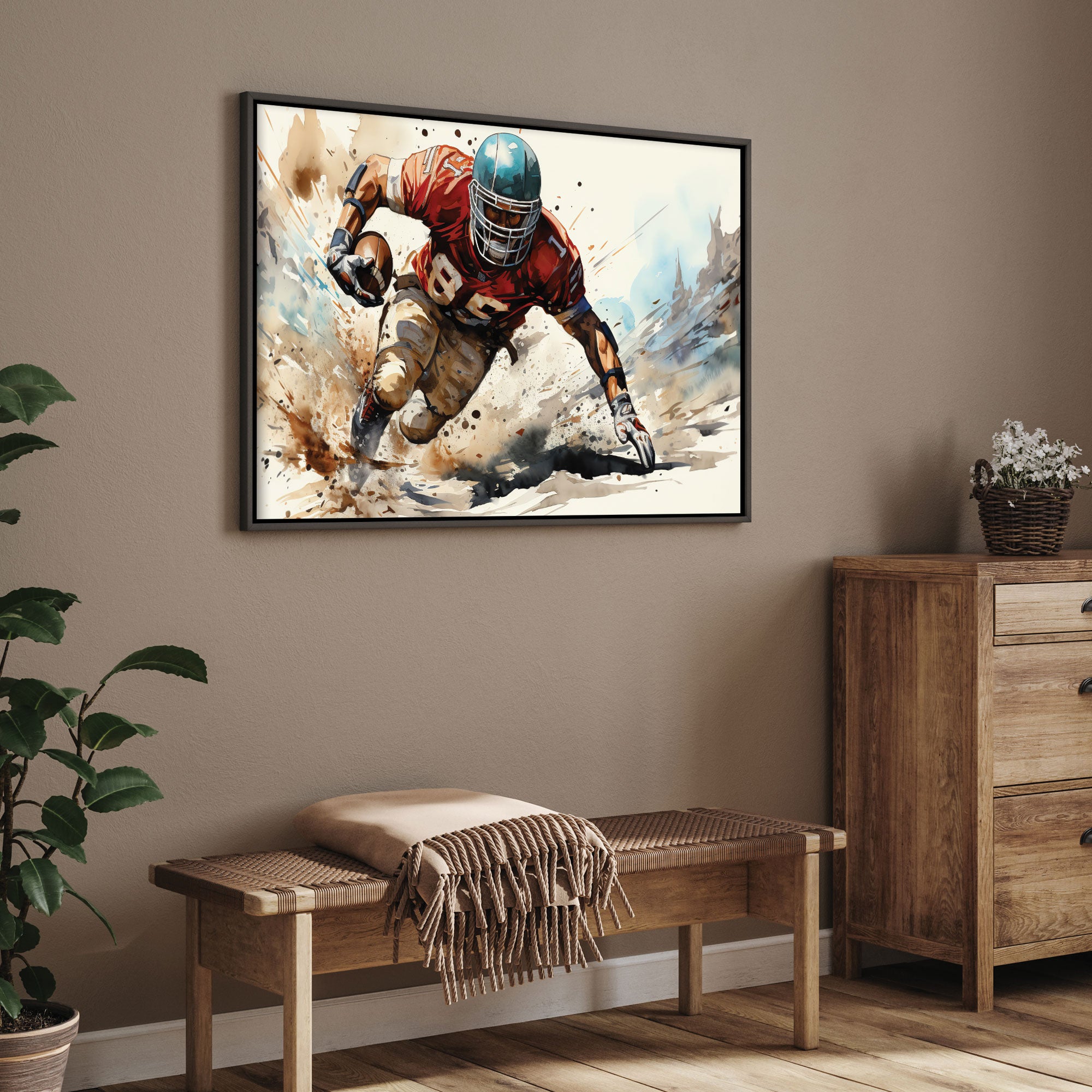 Rugby Canvas painting with frame Big Size Wall Art for living room,Bedroom,Drawing room,Hotels
