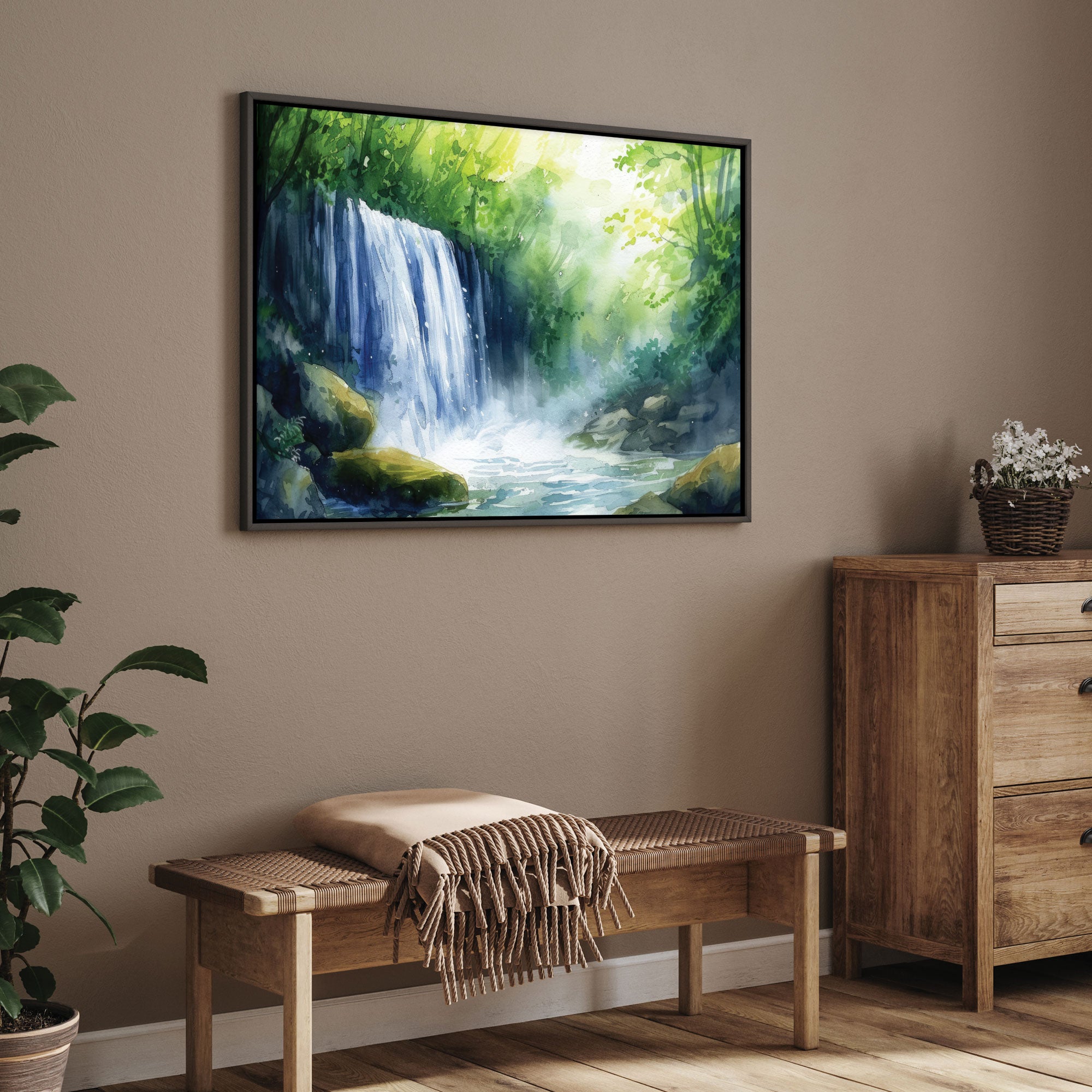 NatureAbstract Canvas painting with frame Big Size Wall Art for living room,Bedroom,Drawing room,Hotels