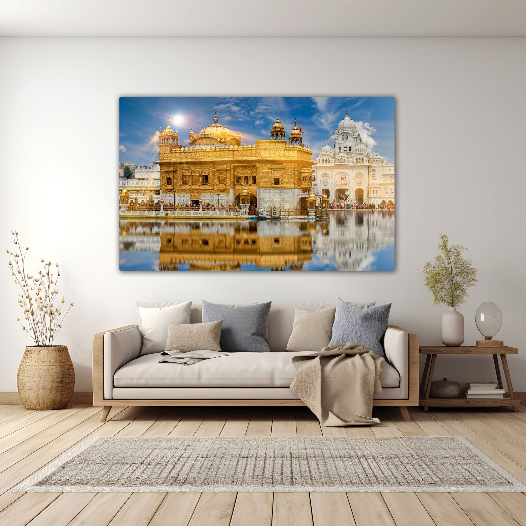 Darbar sahib/Golden temple Canvas painting with frame Big Size Wall Art for living room,Bedroom,Drawing room,Hotels