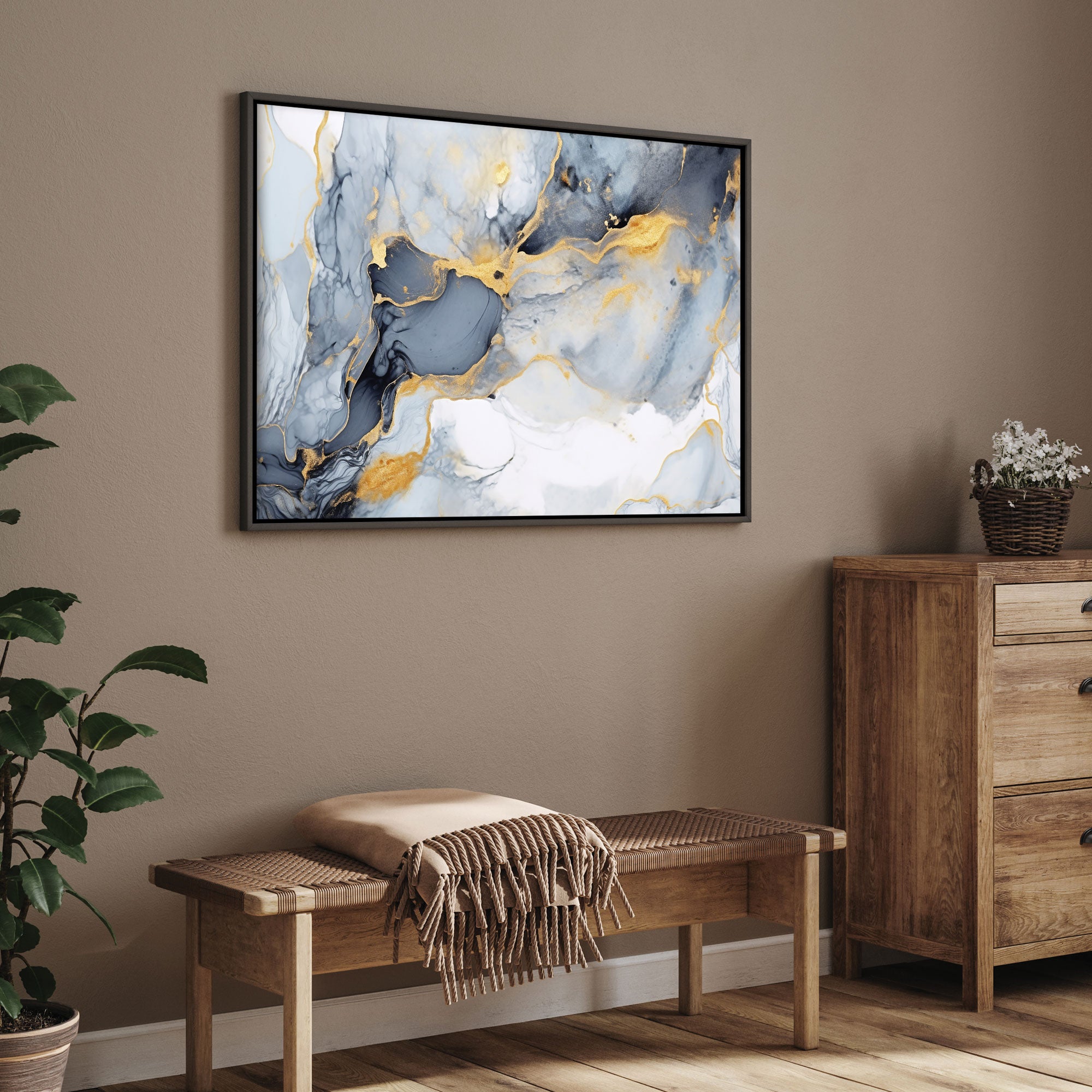 Marble art Canvas painting with frame Big Size Wall Art for living room,Bedroom,Drawing room,Hotels
