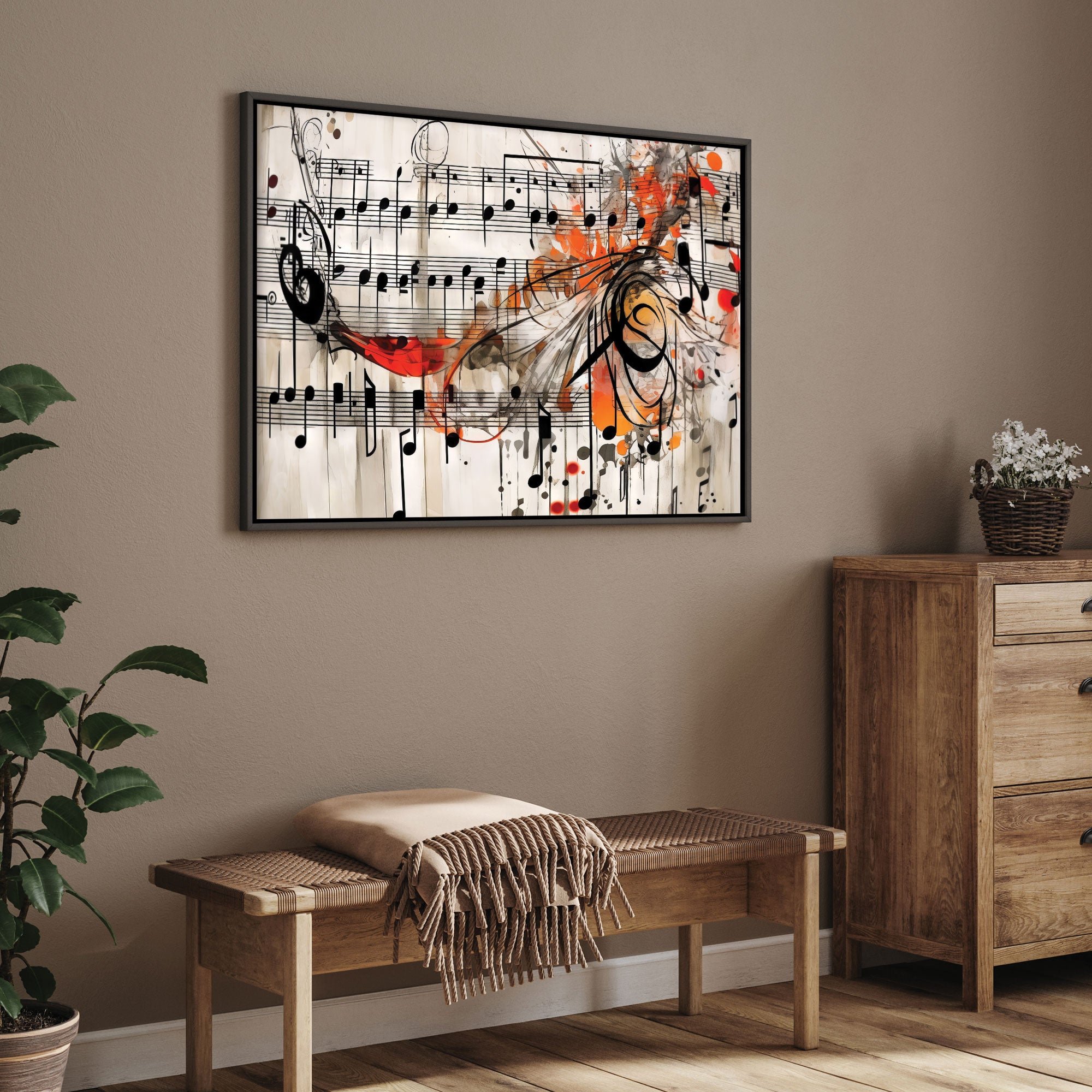 Music art Canvas painting with frame Big Size Wall Art for living room,Bedroom,Drawing room,Hotels