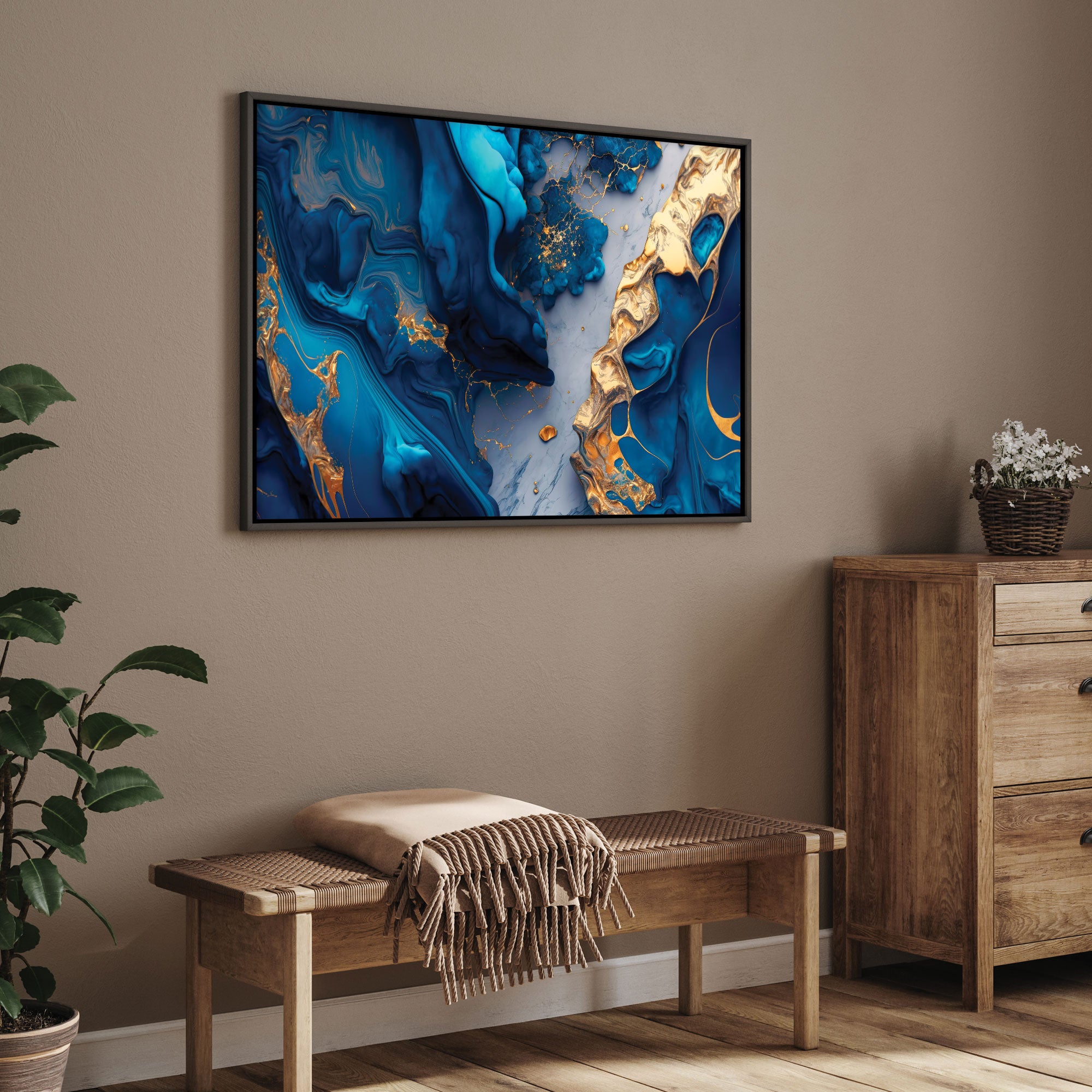 MarbleAbstract Canvas painting with frame Big Size Wall Art for living room,Bedroom,Drawing room,Hotels