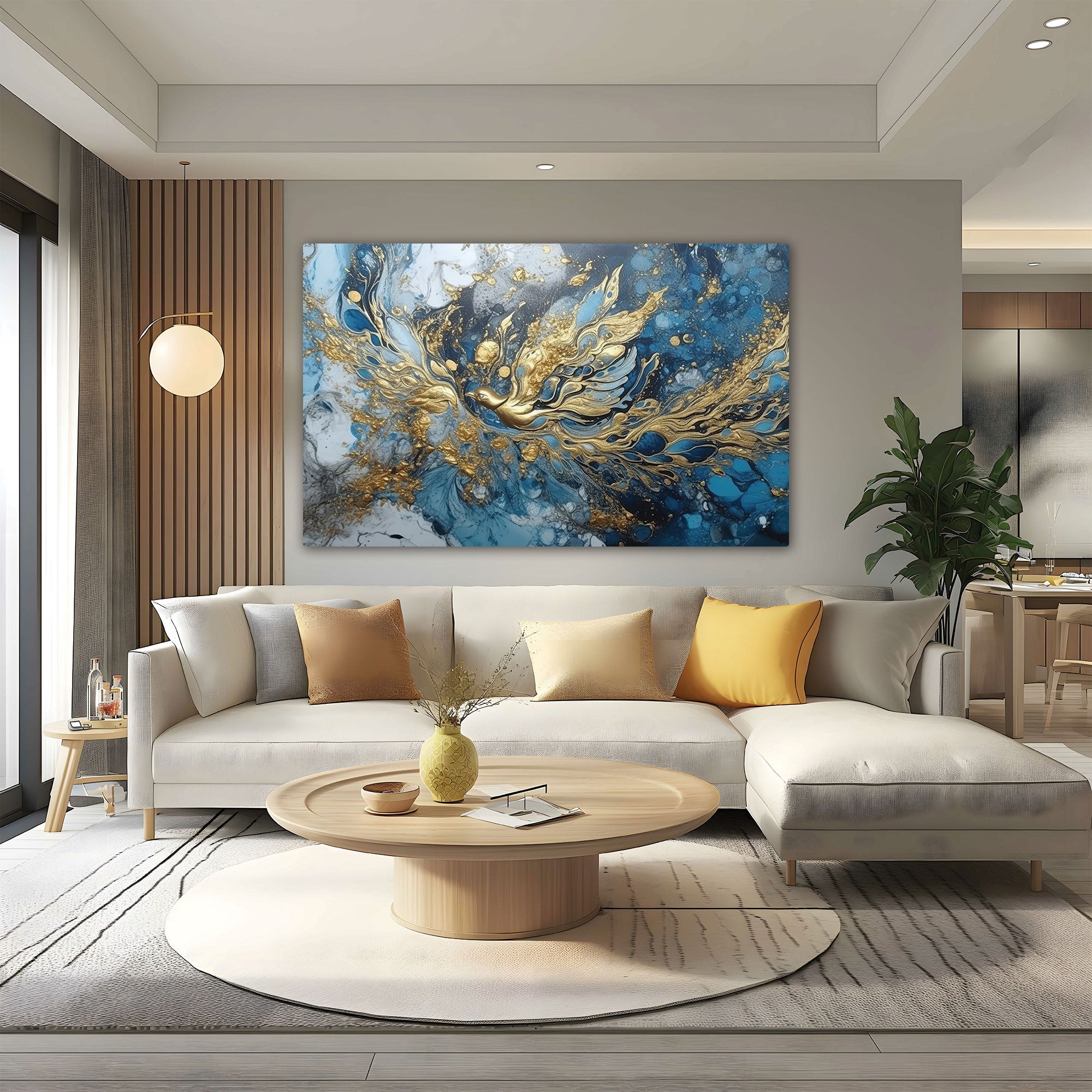 Abstract bird Canvas painting with frame Big Size Wall Art for living room,Bedroom,Drawing room,Hotels