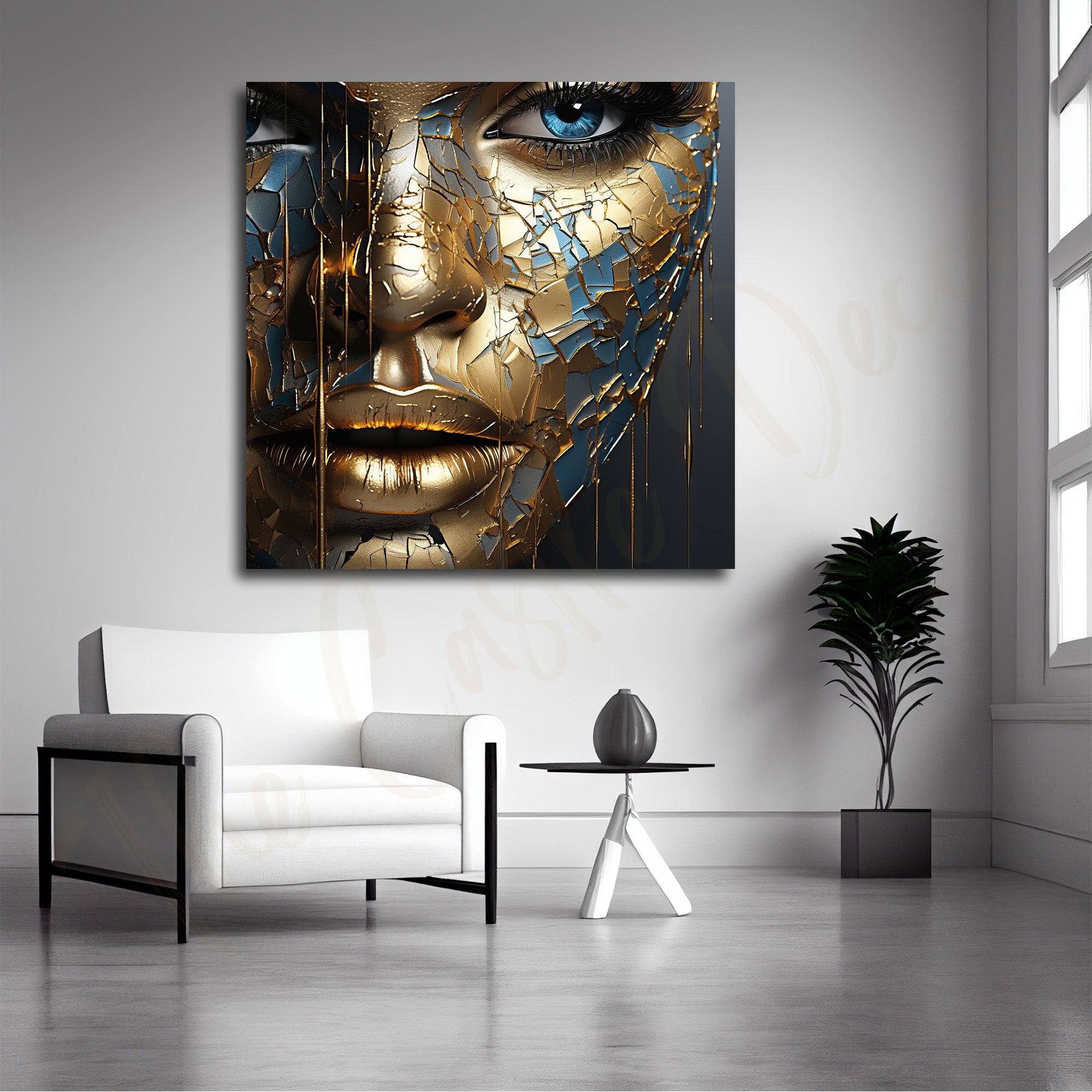 Womanface painting with frame Big Size Wall Art for living room,Bedroom,Drawing room,Hotels