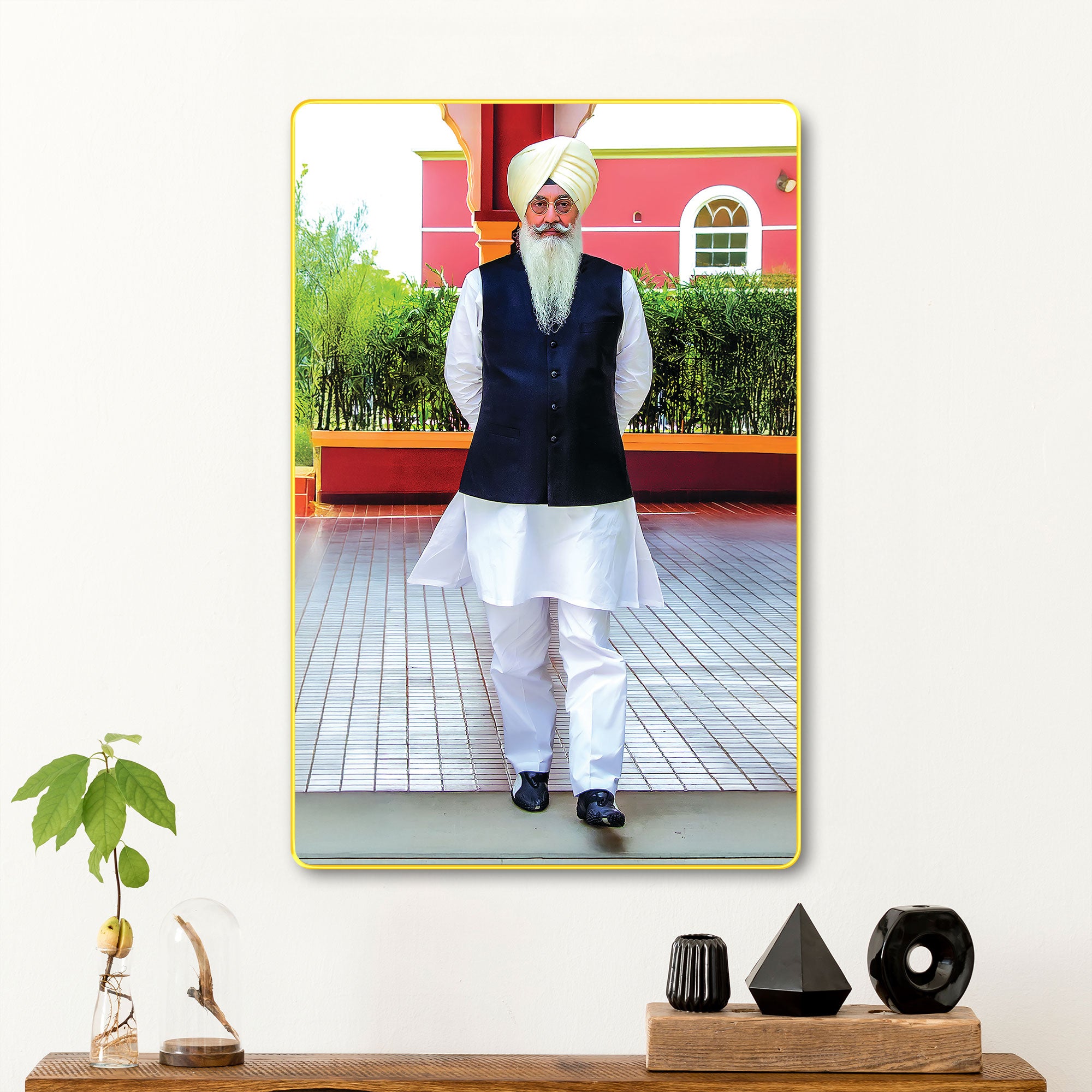 The Castle Decor Radha Swami Ji Wall Photo Frame | Spiritual Wall Art for Home, Living Room, Office & Gift Décor