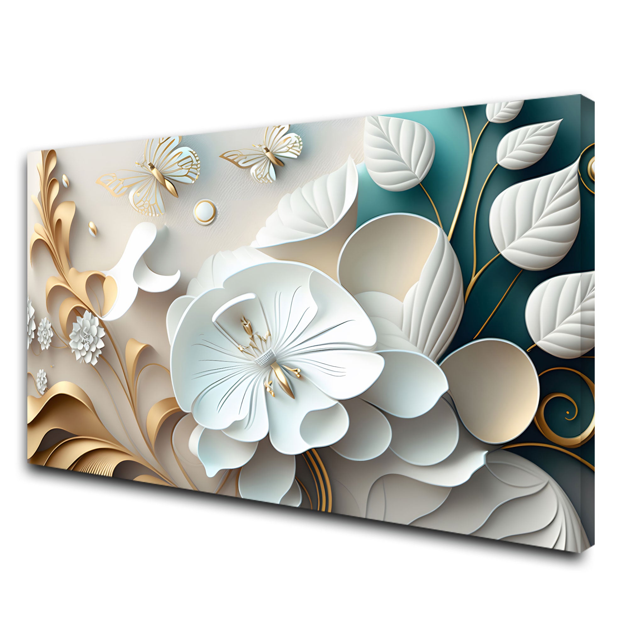 Flowers Canvas painting with frame Big Size Wall Art for living room,Bedroom,Drawing room,Hotels