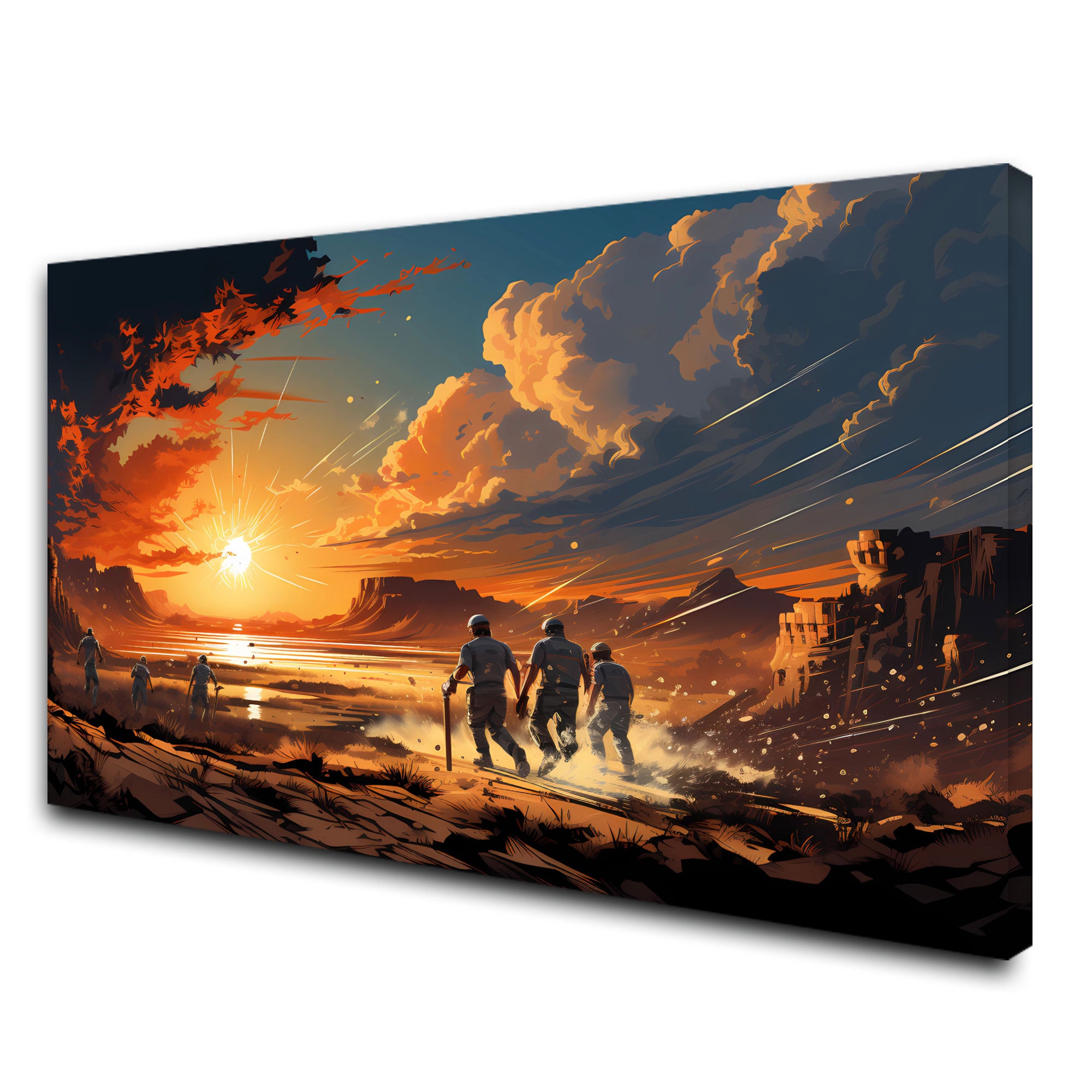 Cricket Canvas painting with frame Big Size Wall Art for living room,Bedroom,Drawing room,Hotels
