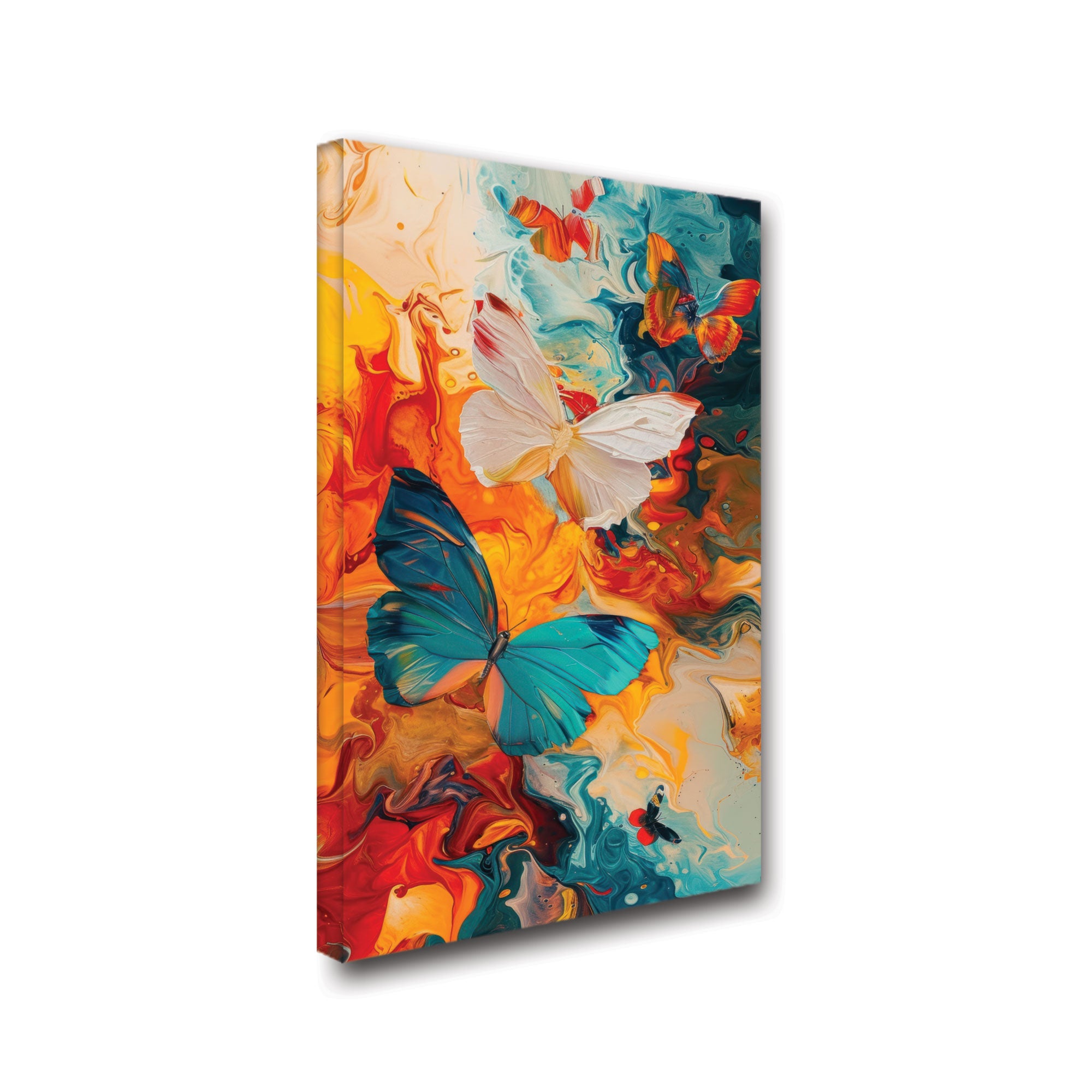ButterfliesAbstract Canvas painting with frame Big Size Wall Art for living room,Bedroom,Drawing room,Hotels