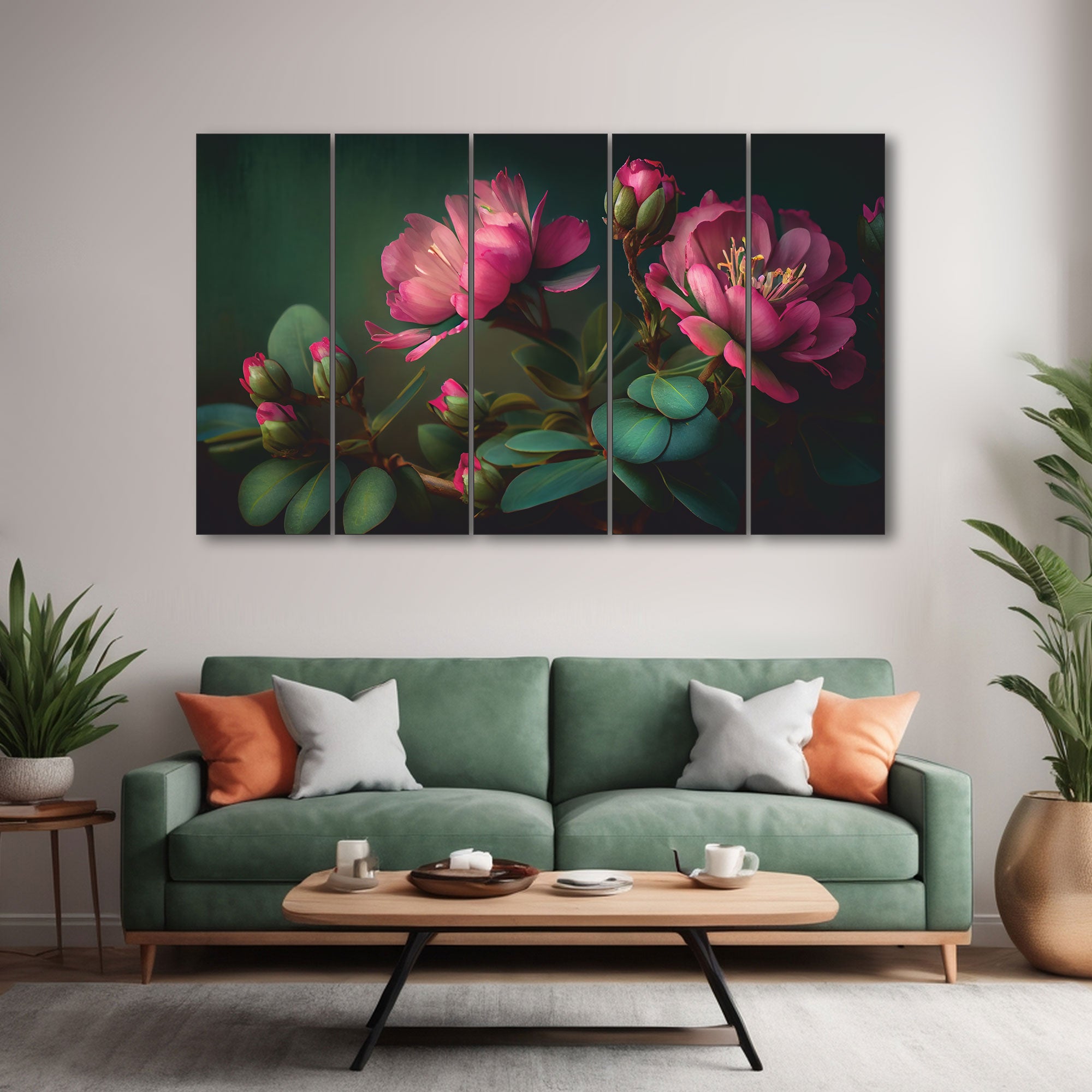 Flowers Painting with frame Big Size Wall Art for living room,Bedroom,Drawing room,Hotels