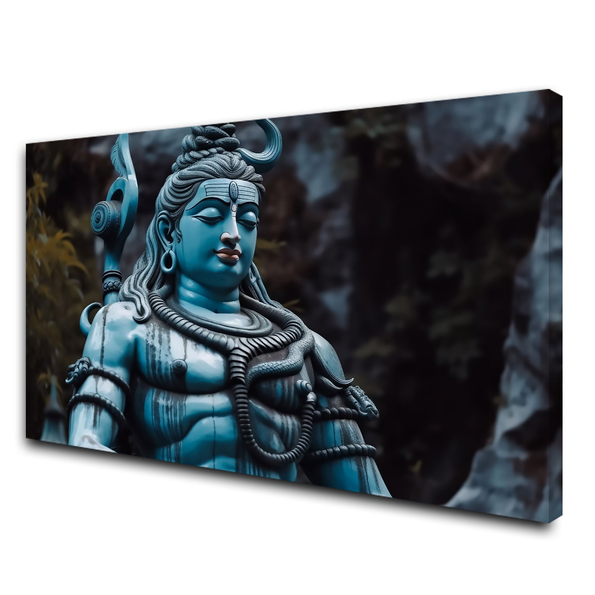 Lord shiva Canvas painting with frame Big Size Wall Art for living room,Bedroom,Drawing room,Hotels