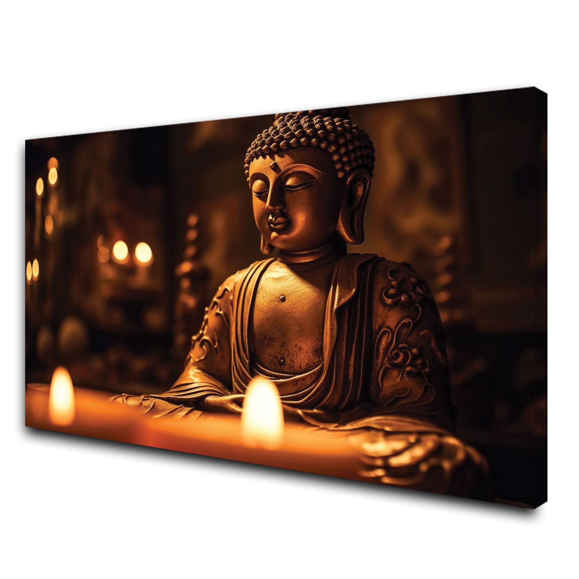 Budha art Canvas painting with frame Big Size Wall Art for living room,Bedroom,Drawing room,Hotels
