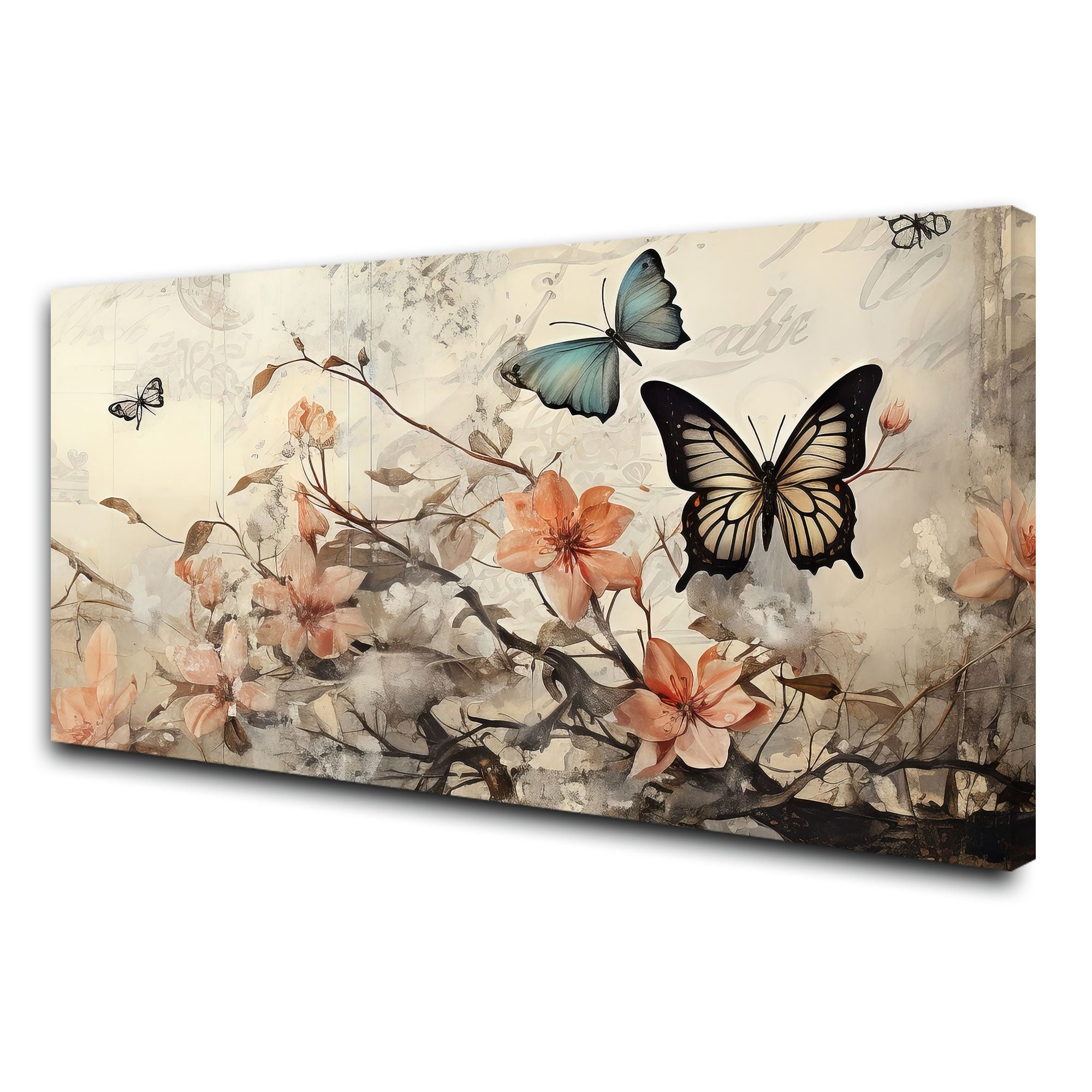 Modern butterfliesAbstract Canvas painting with frame Big Size Wall Art for living room,Bedroom,Drawing room,Hotels