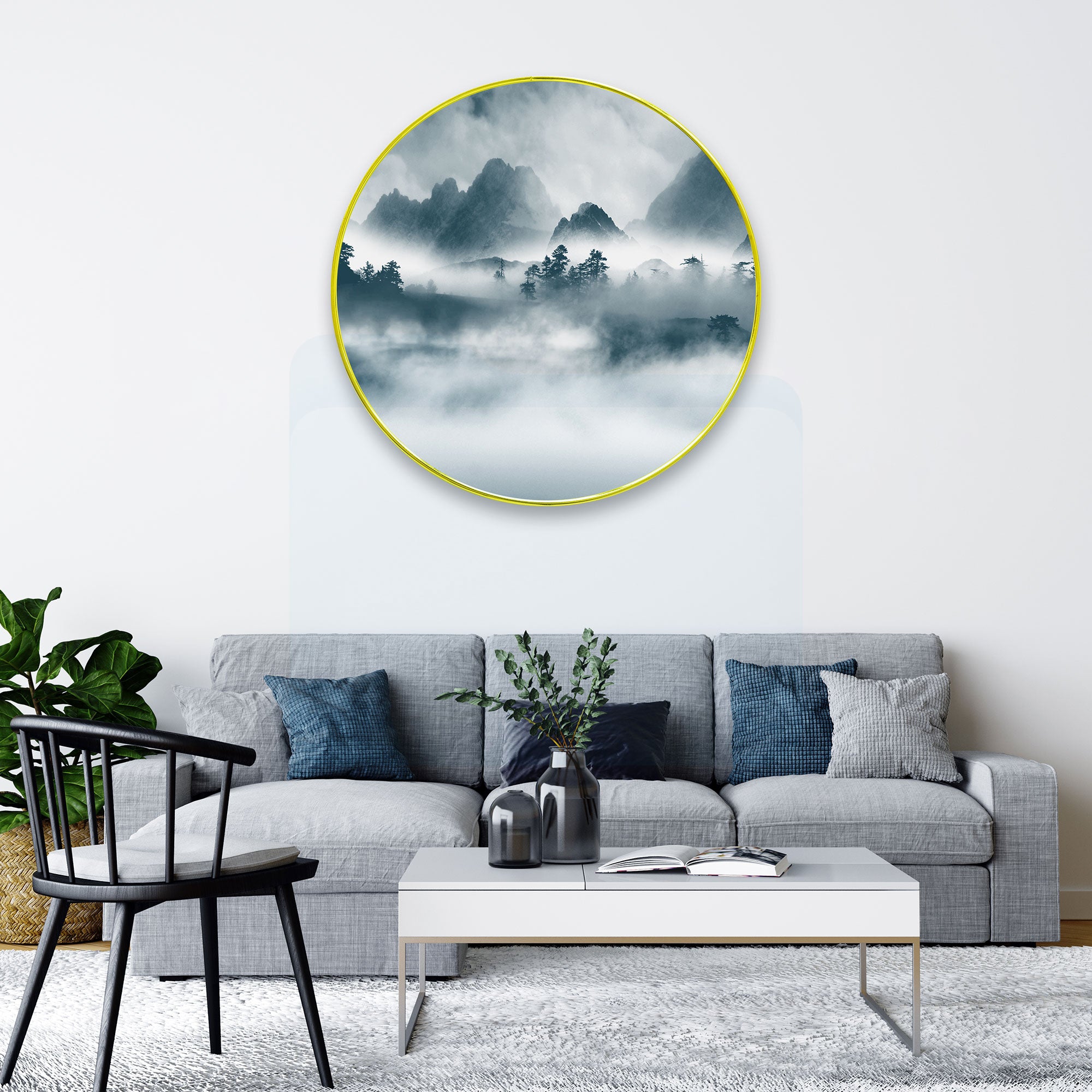 Nature Sparkle Wooden Wall Plate for Home Decoration Art-13