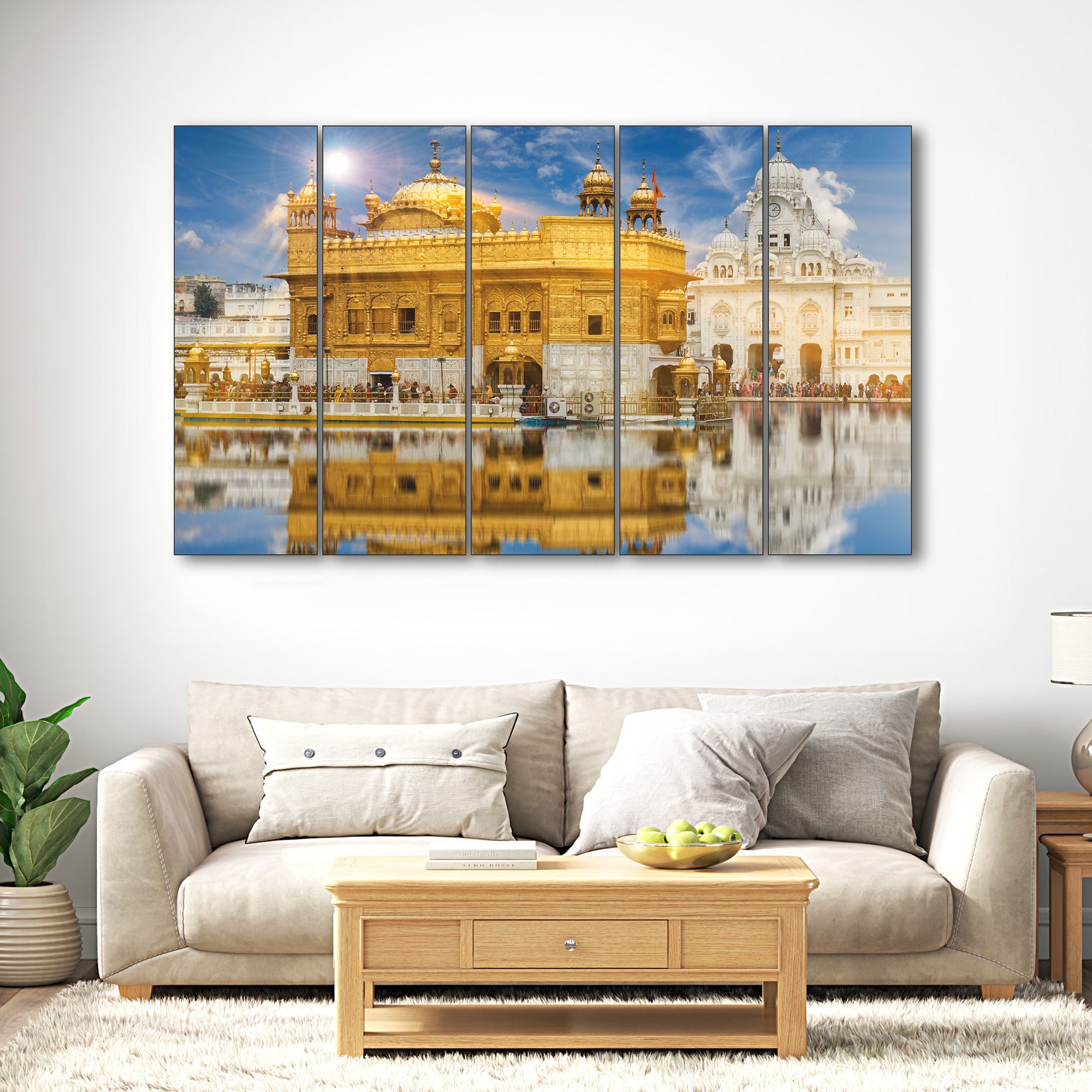 Darbar Sahib Painting with frame Big Size Wall Art for living room,Bedroom,Drawing room,Hotels