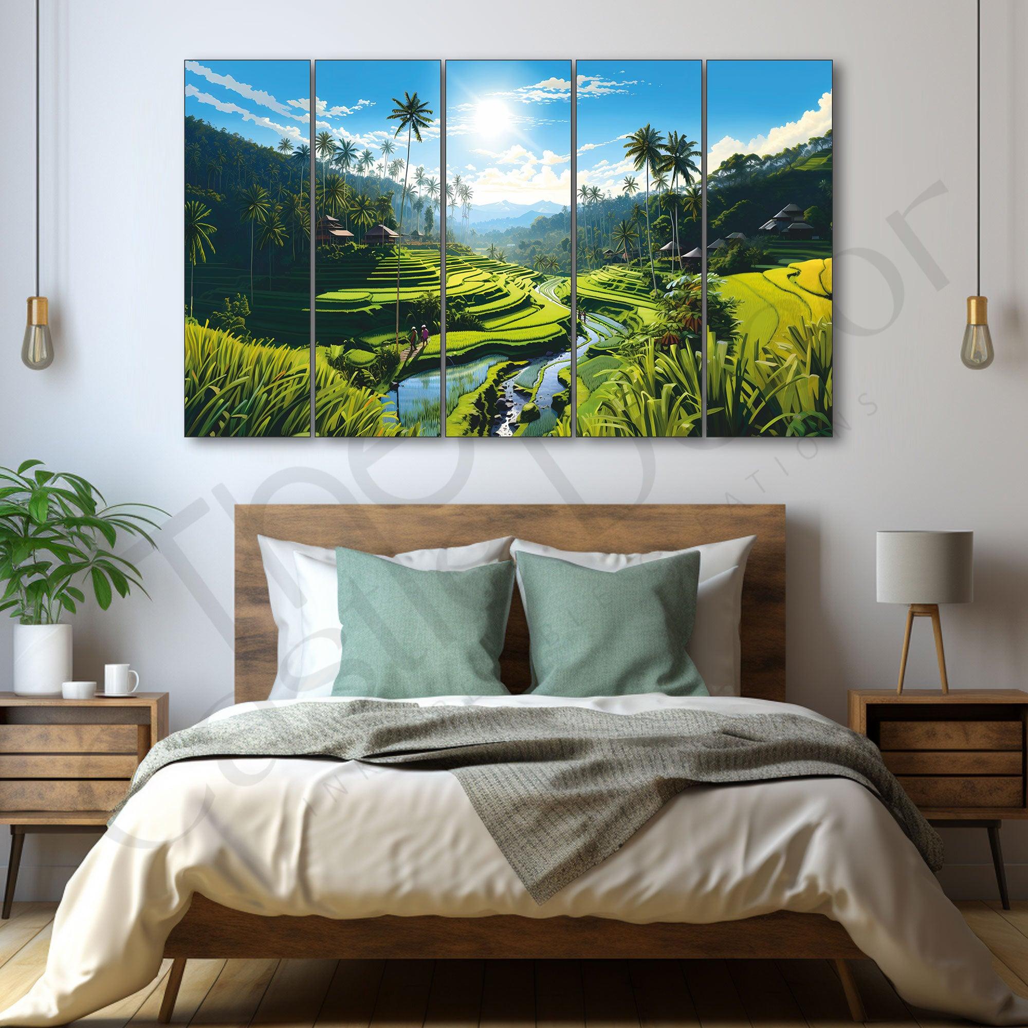 Landscape Nature Painting Set of 5 for Home Decoration