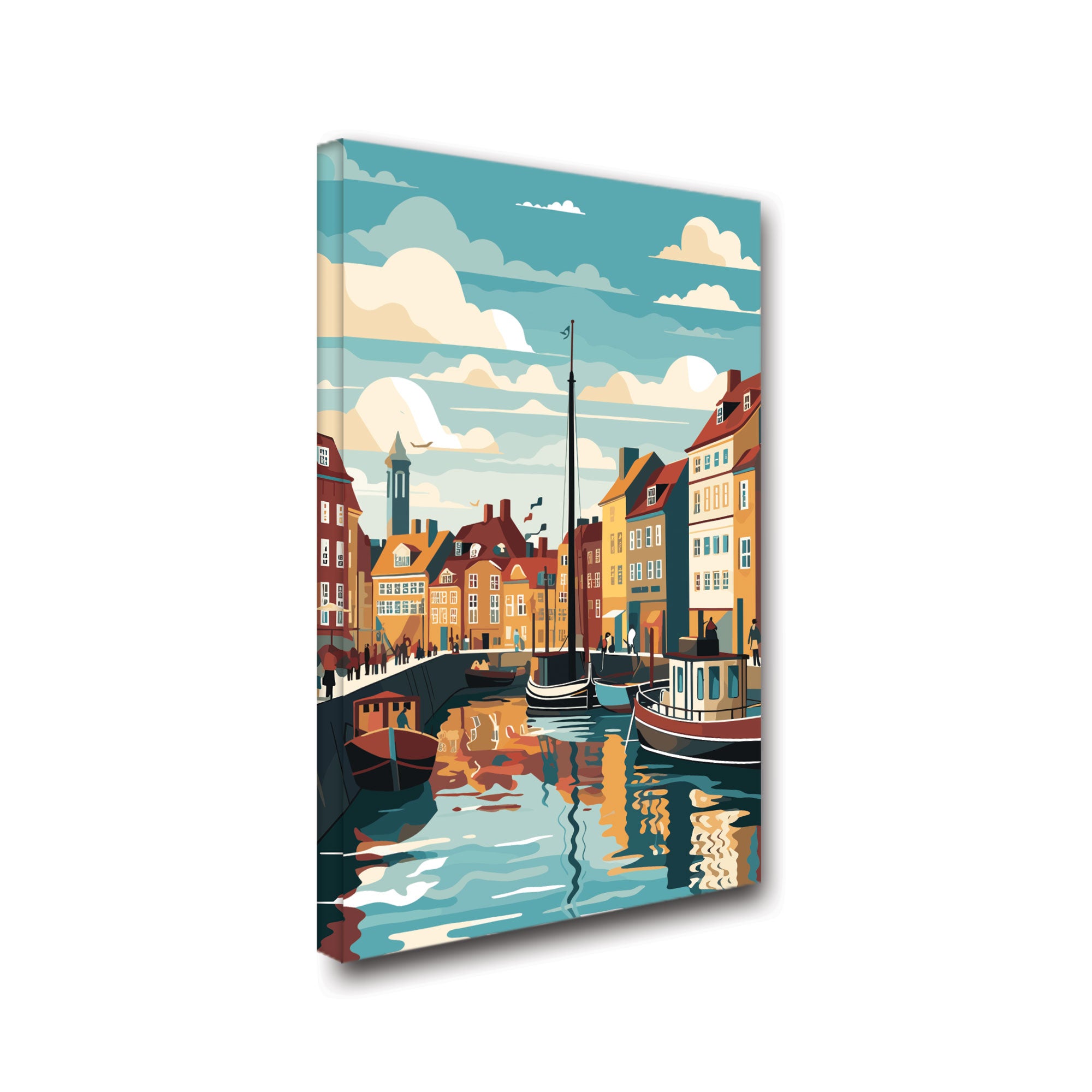 riverAbstract Canvas painting with frame Big Size Wall Art for living room,Bedroom,Drawing room,Hotels