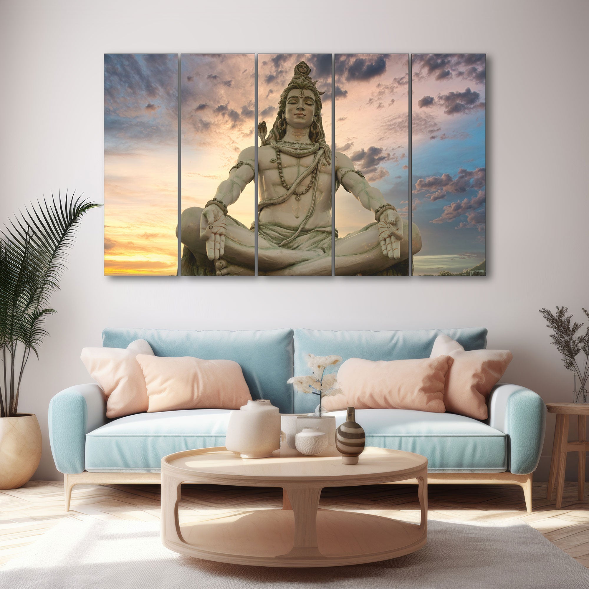 Lord Shiva Painting with frame Big Size Wall Art for living room,Bedroom,Drawing room,Hotels