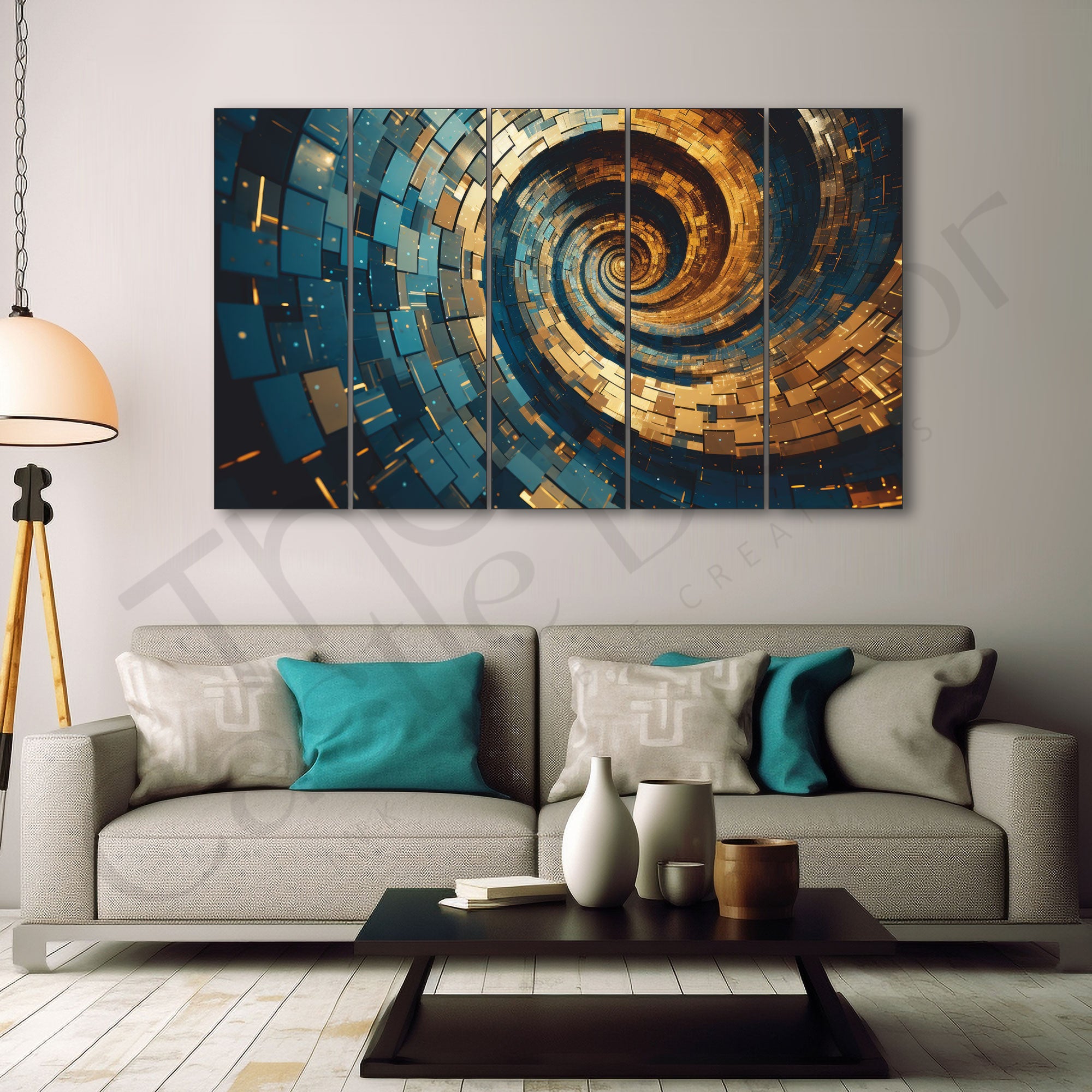 Modern Abstract Art Painting Set of 5 for Home Decoration