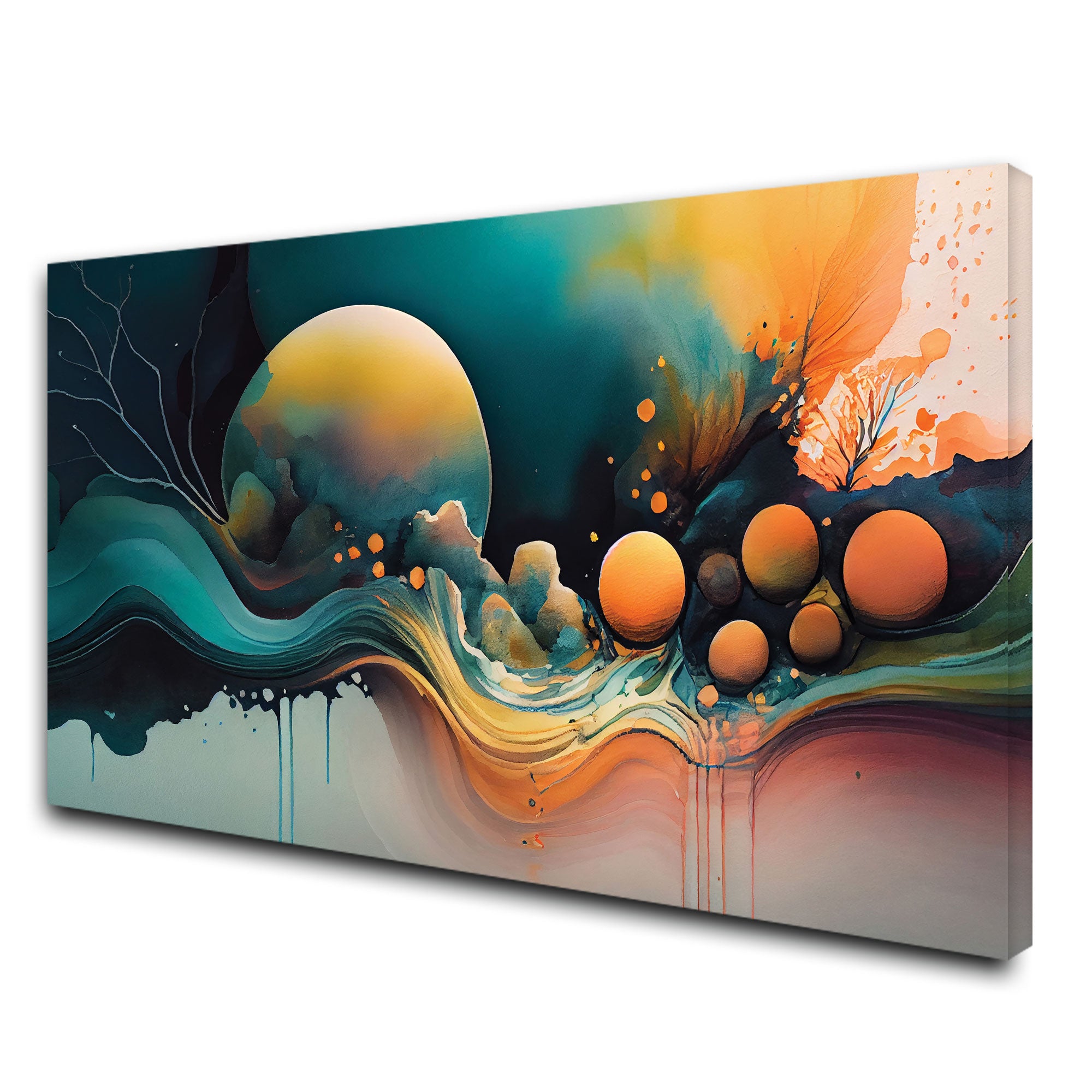 Multicolor Canvas painting with frame Big Size Wall Art for living room,Bedroom,Drawing room,Hotels