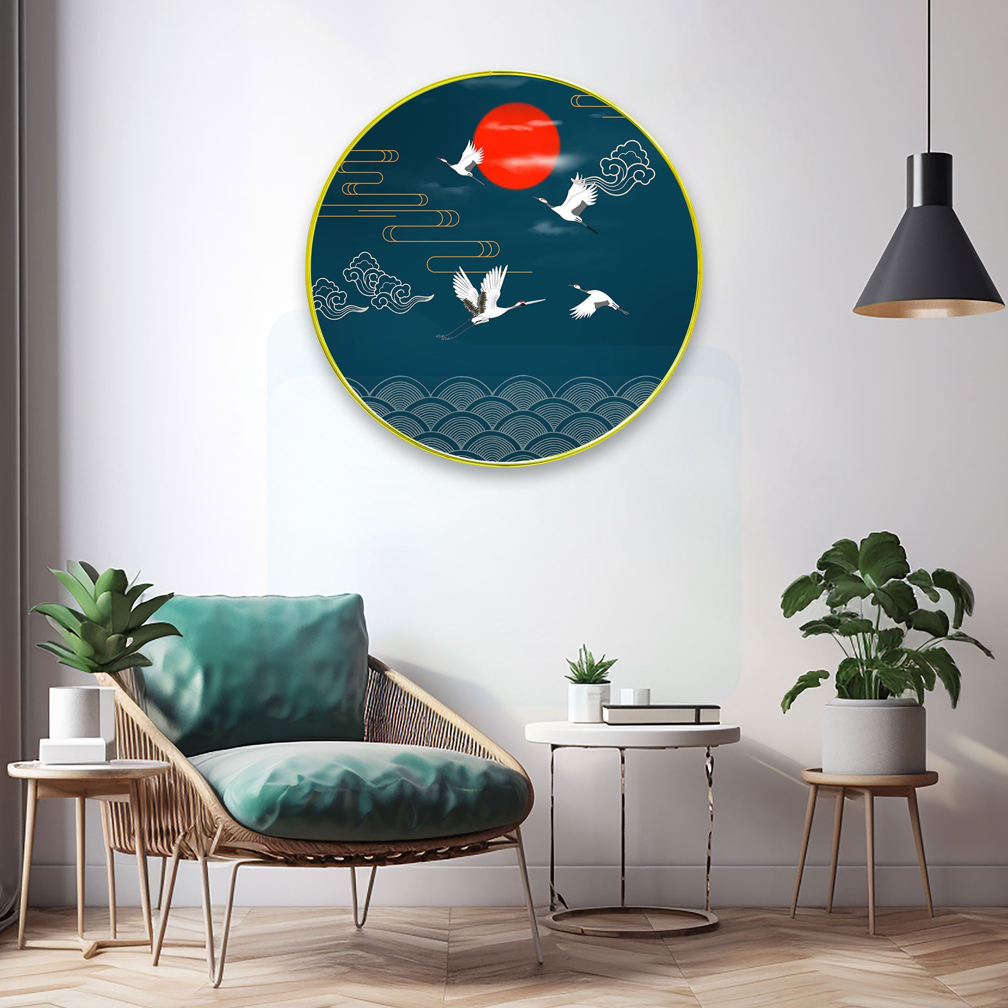 Birds Sparkle Wooden Wall Plate for Home Decoration Art-22