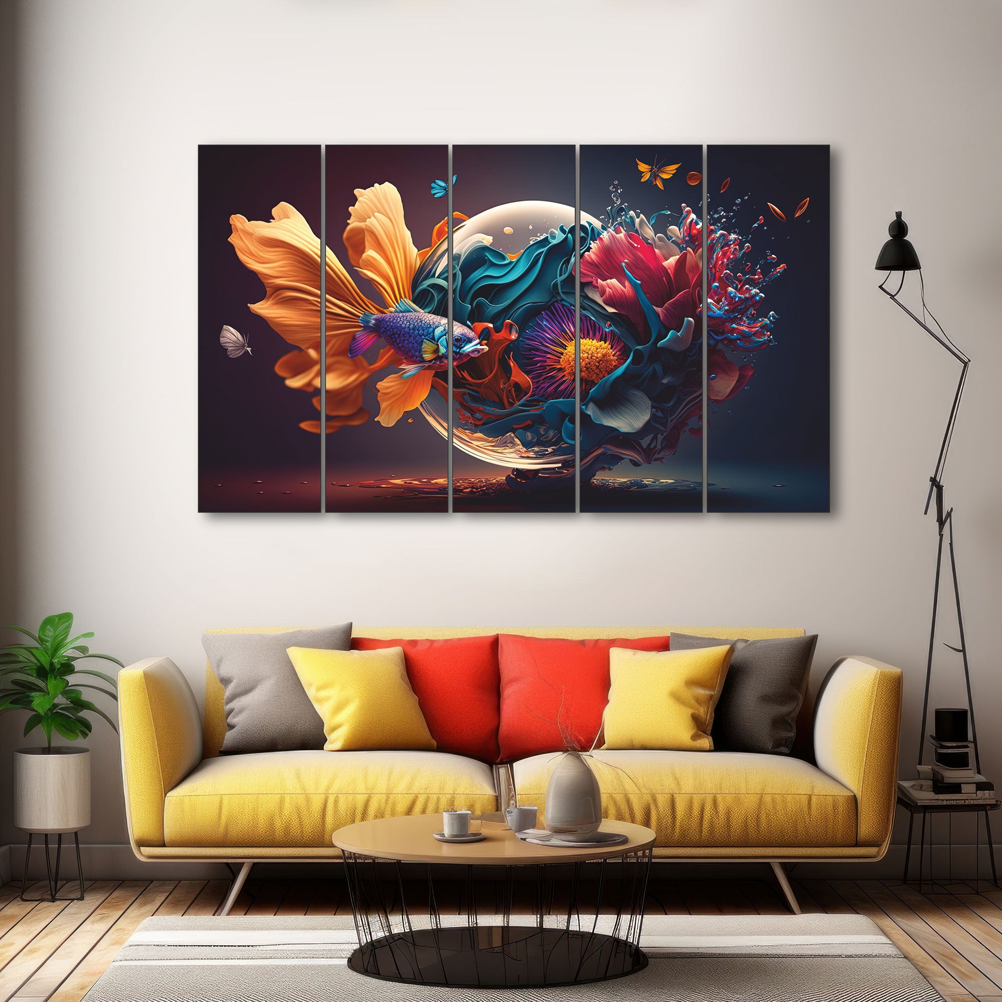 Abstract Painting with frame Big Size Wall Art for living room,Bedroom,Drawing room,Hotels