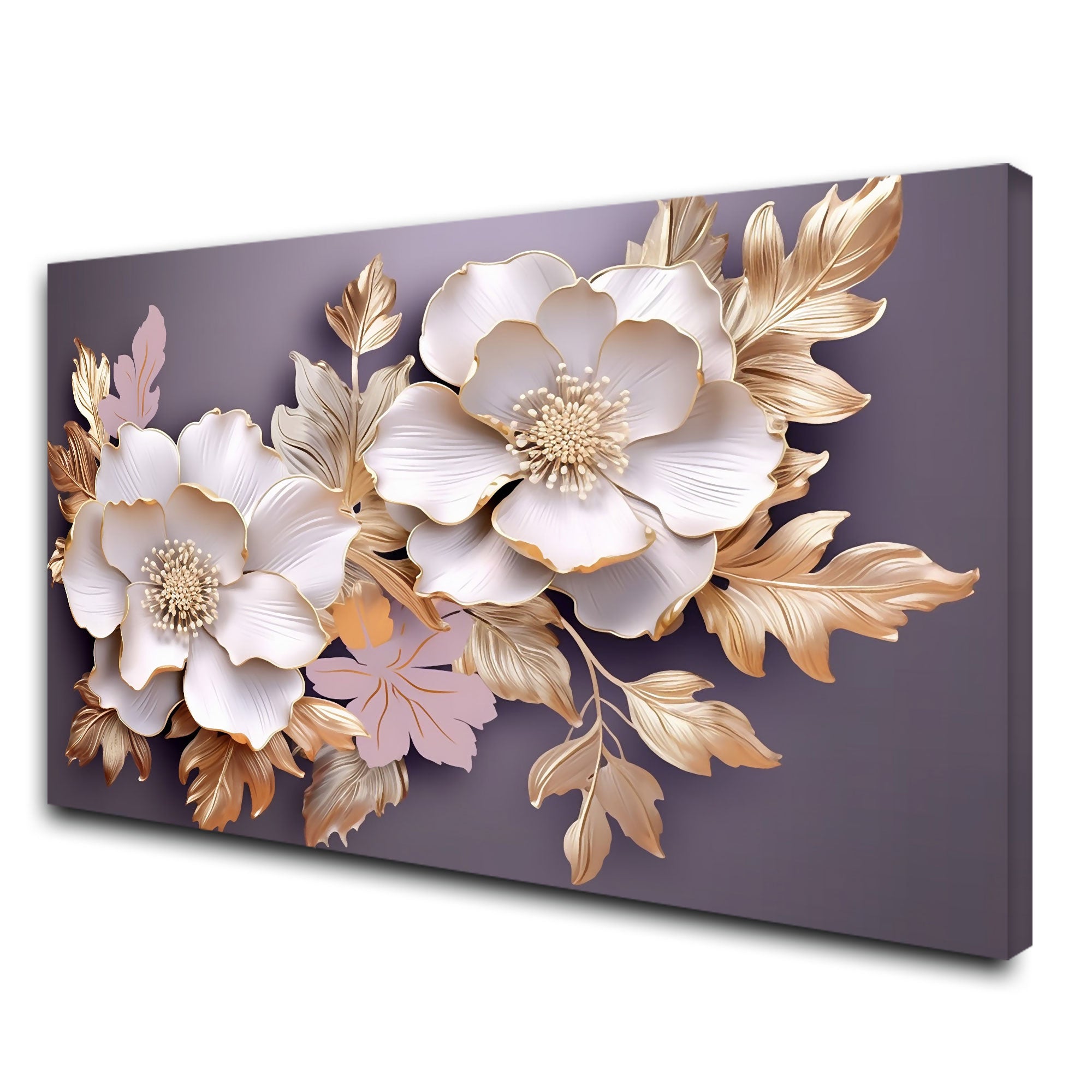 Flowers Canvas painting with frame Big Size Wall Art for living room,Bedroom,Drawing room,Hotels