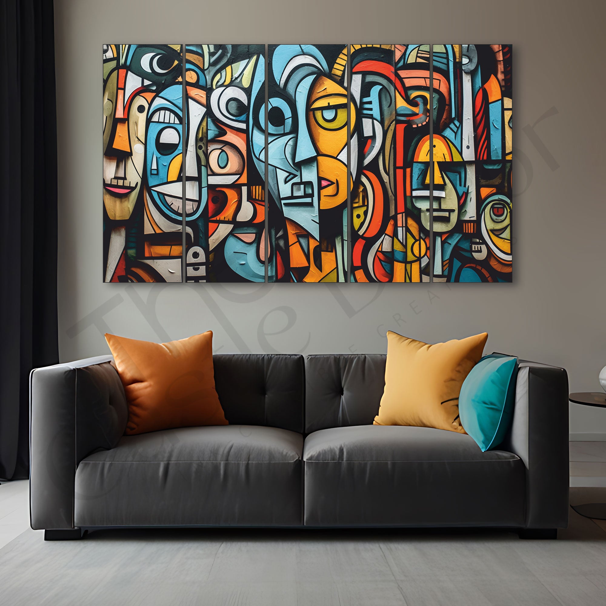 Abstract Painting with frame Big Size Wall Art for living room,Bedroom,Drawing room,Hotels