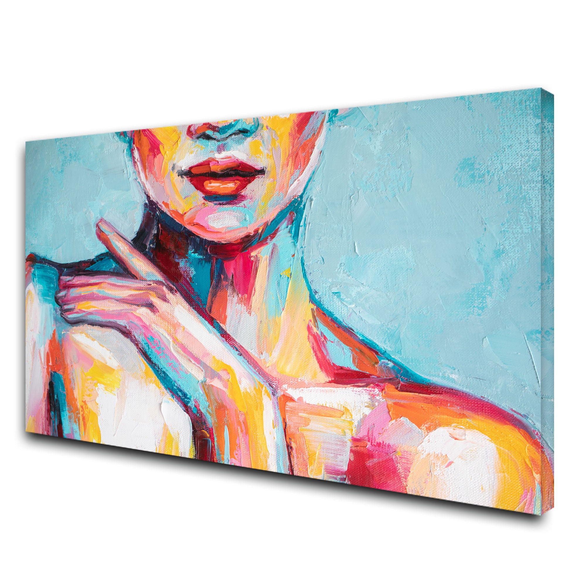 Women faceAbstract Canvas painting with frame Big Size Wall Art for living room,Bedroom,Drawing room,Hotels