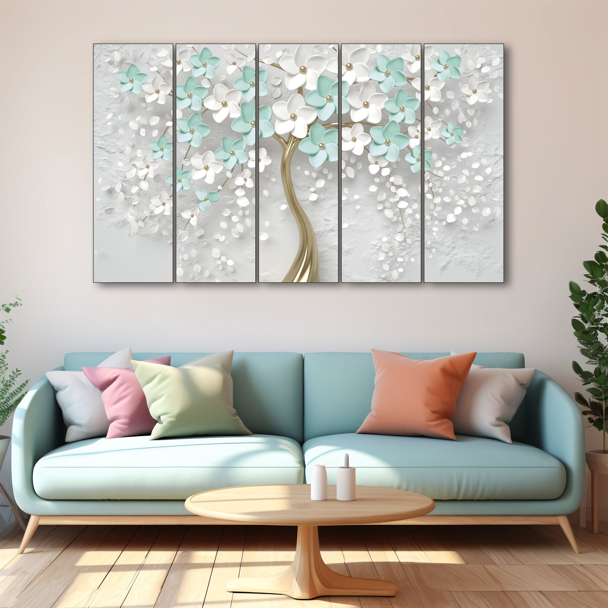 Trees Painting with frame Big Size Wall Art for living room,Bedroom,Drawing room,Hotels